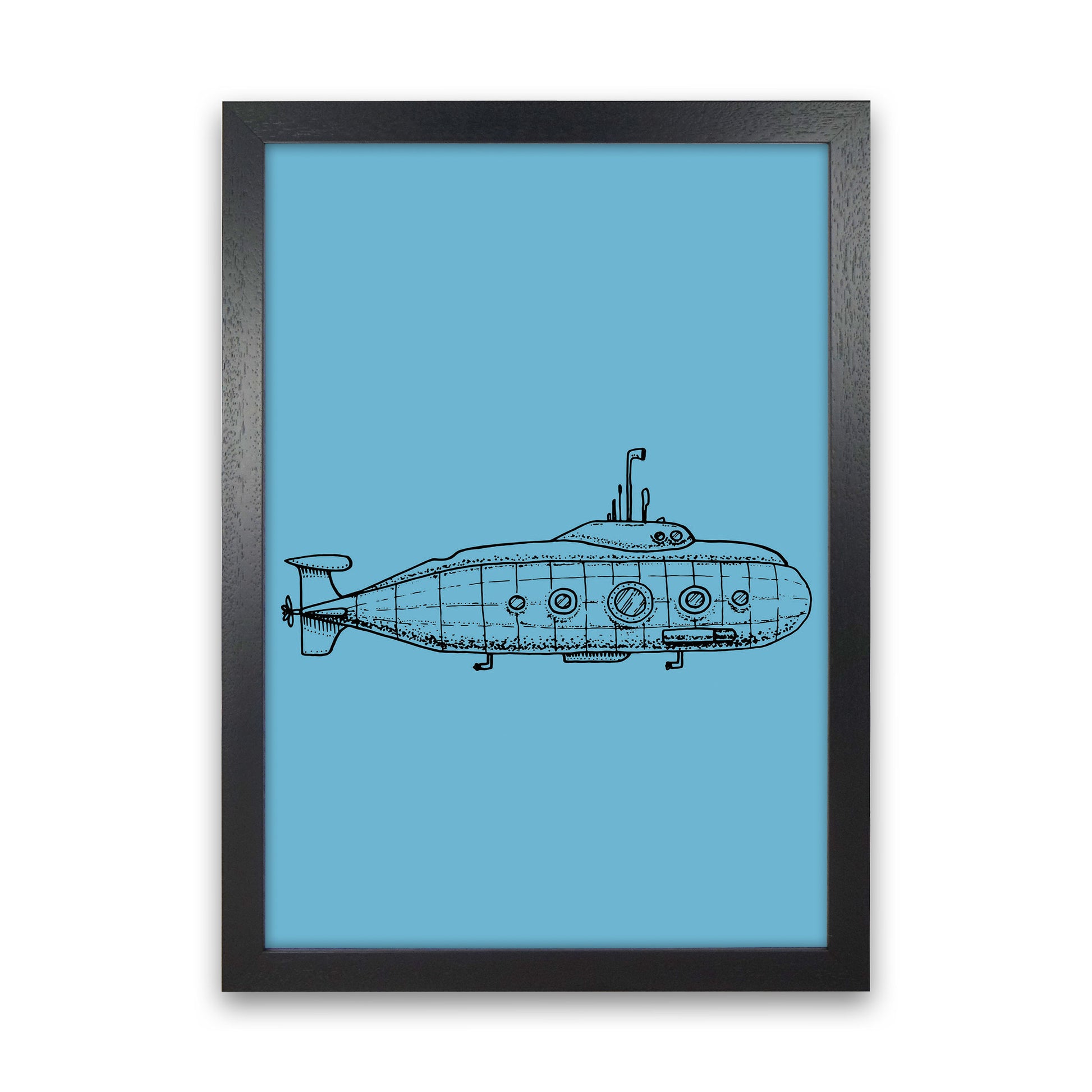 Below Sea Art Print by Jason Stanley Black Grain