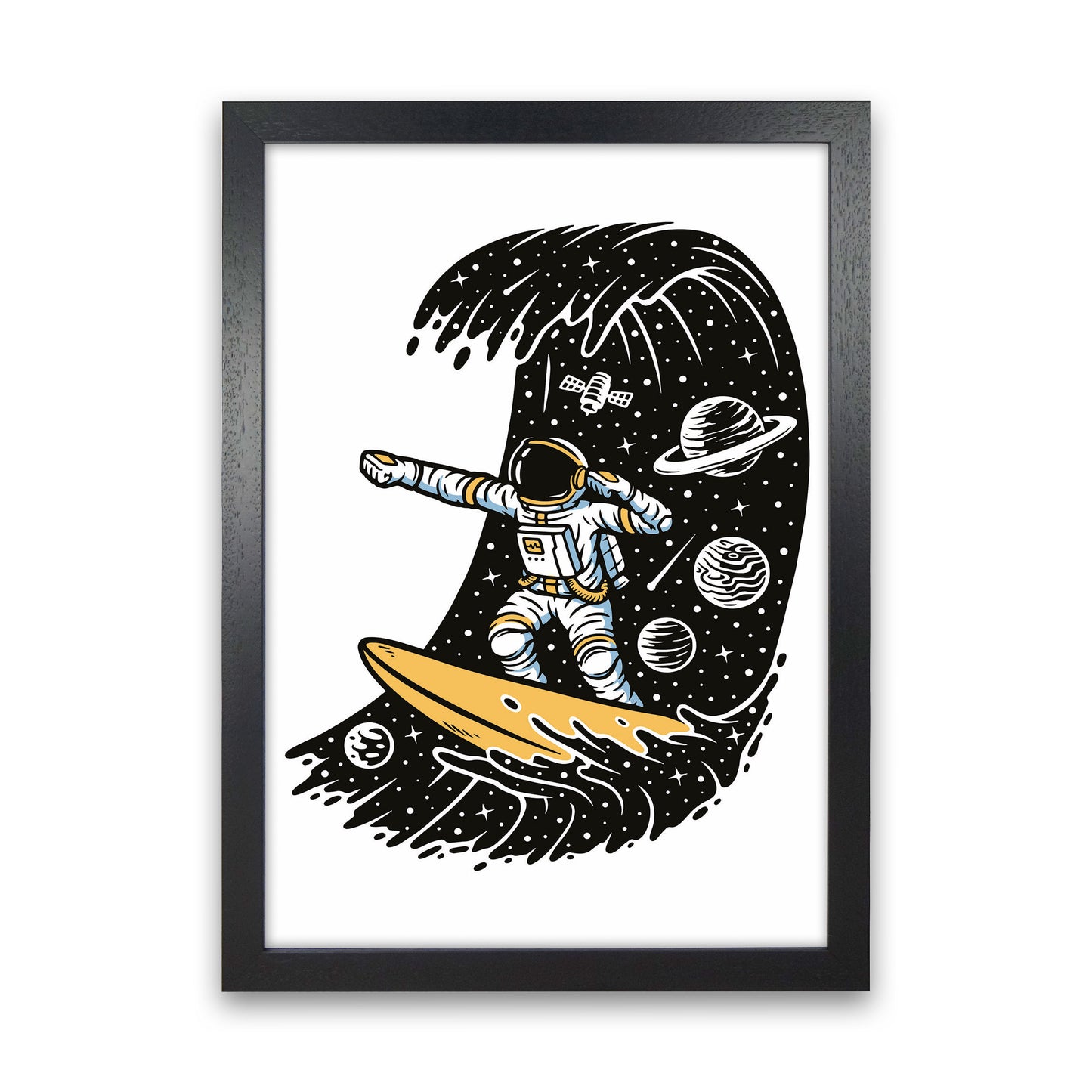 Surf's Up Art Print by Jason Stanley Black Grain