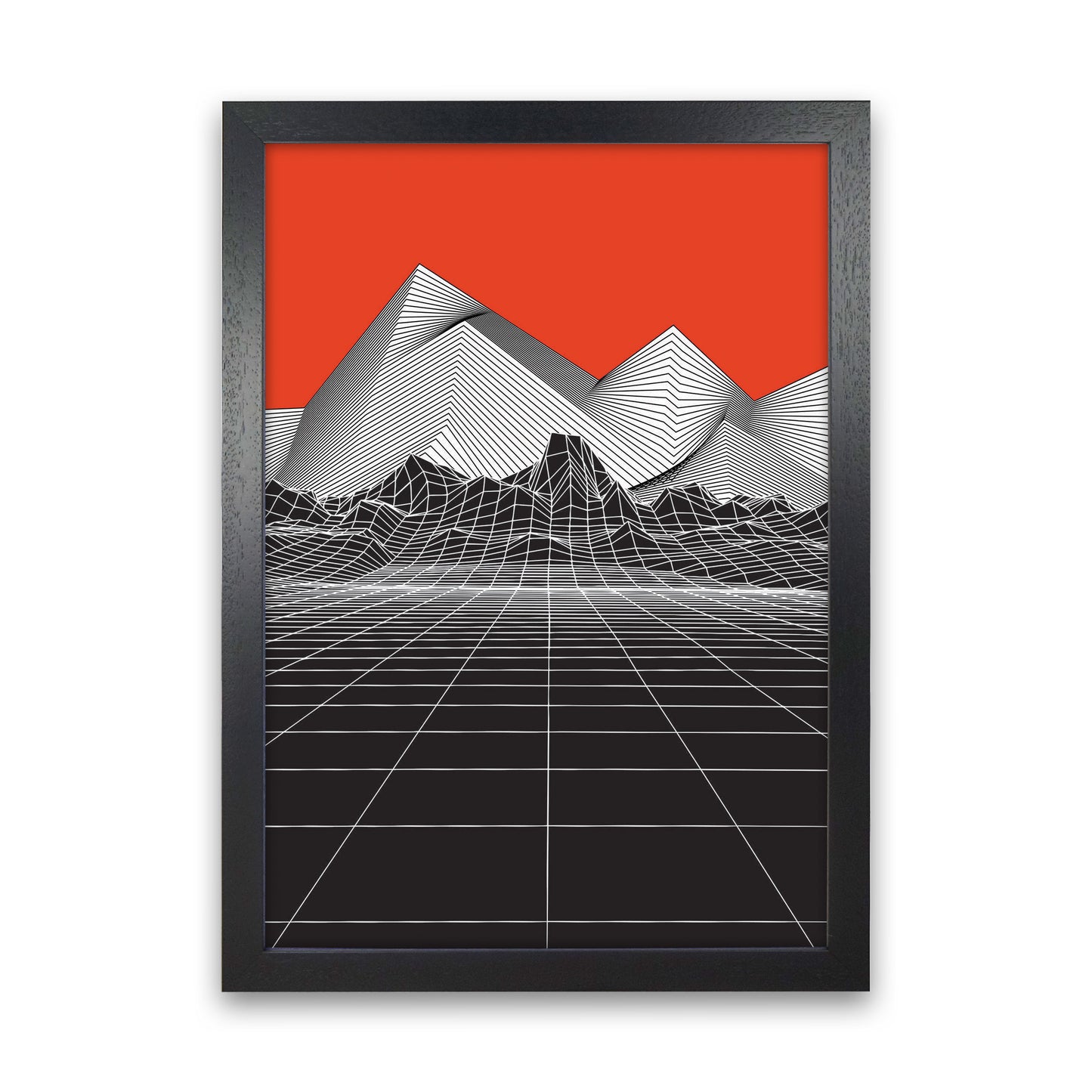 Big Red Art Print by Jason Stanley Black Grain