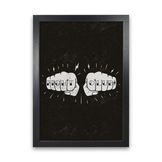 Fight Club Art Print by Jason Stanley Black Grain