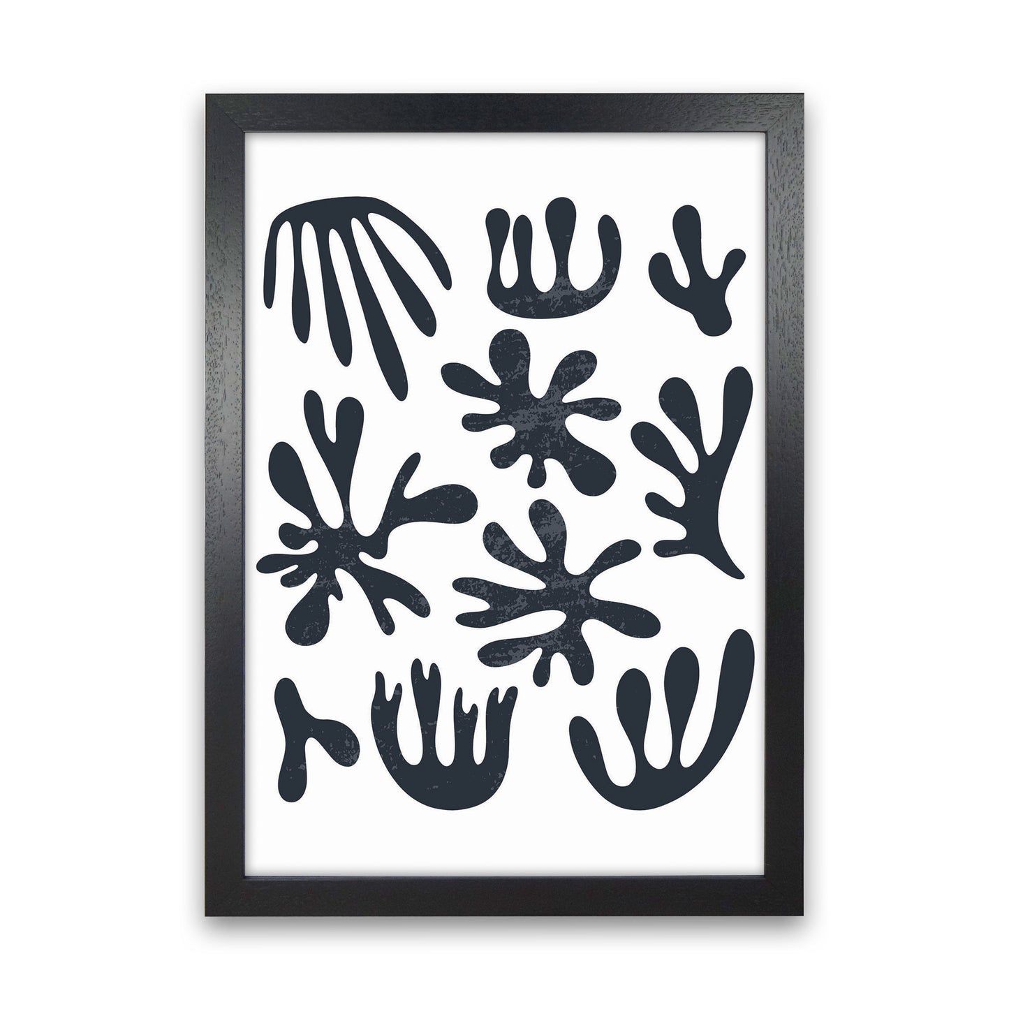 Minimal Abstract Algae I Art Print by Jason Stanley Black Grain