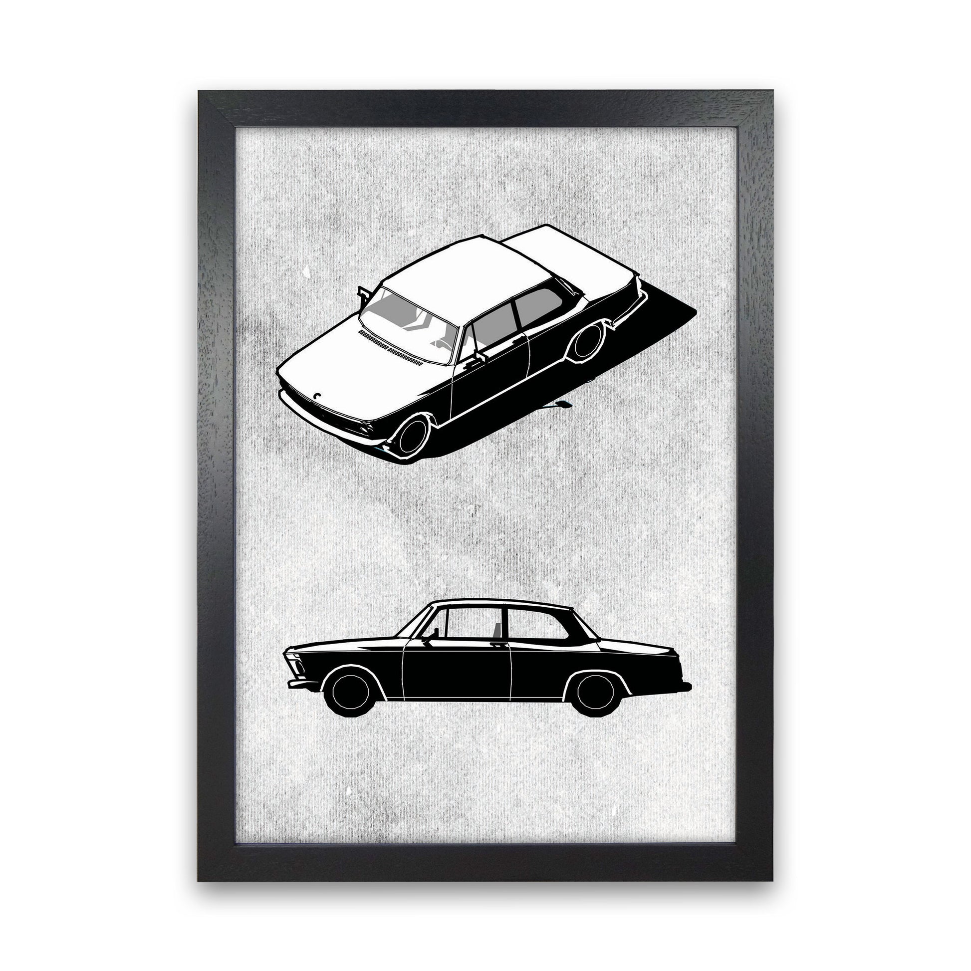 Minimal Car Series II Art Print by Jason Stanley Black Grain