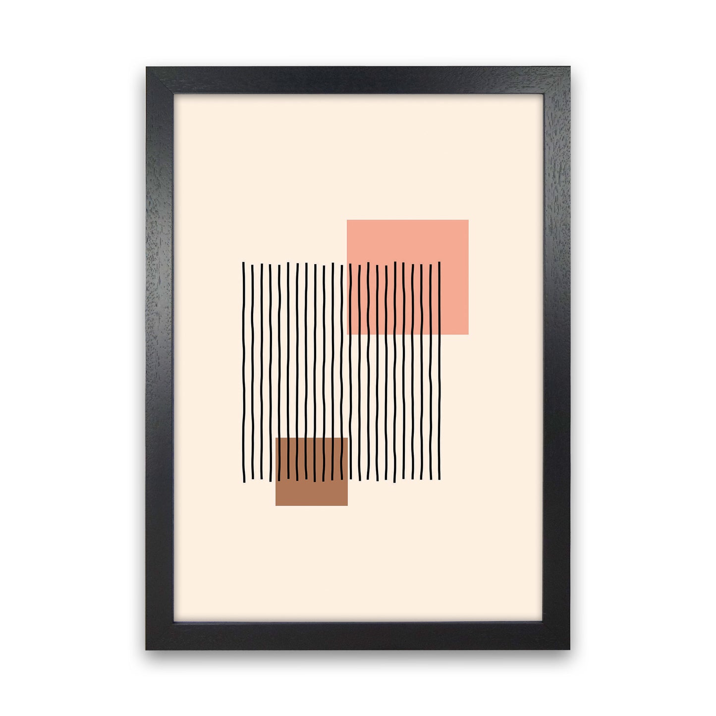 Geometric Abstract Shapes IIII Art Print by Jason Stanley Black Grain