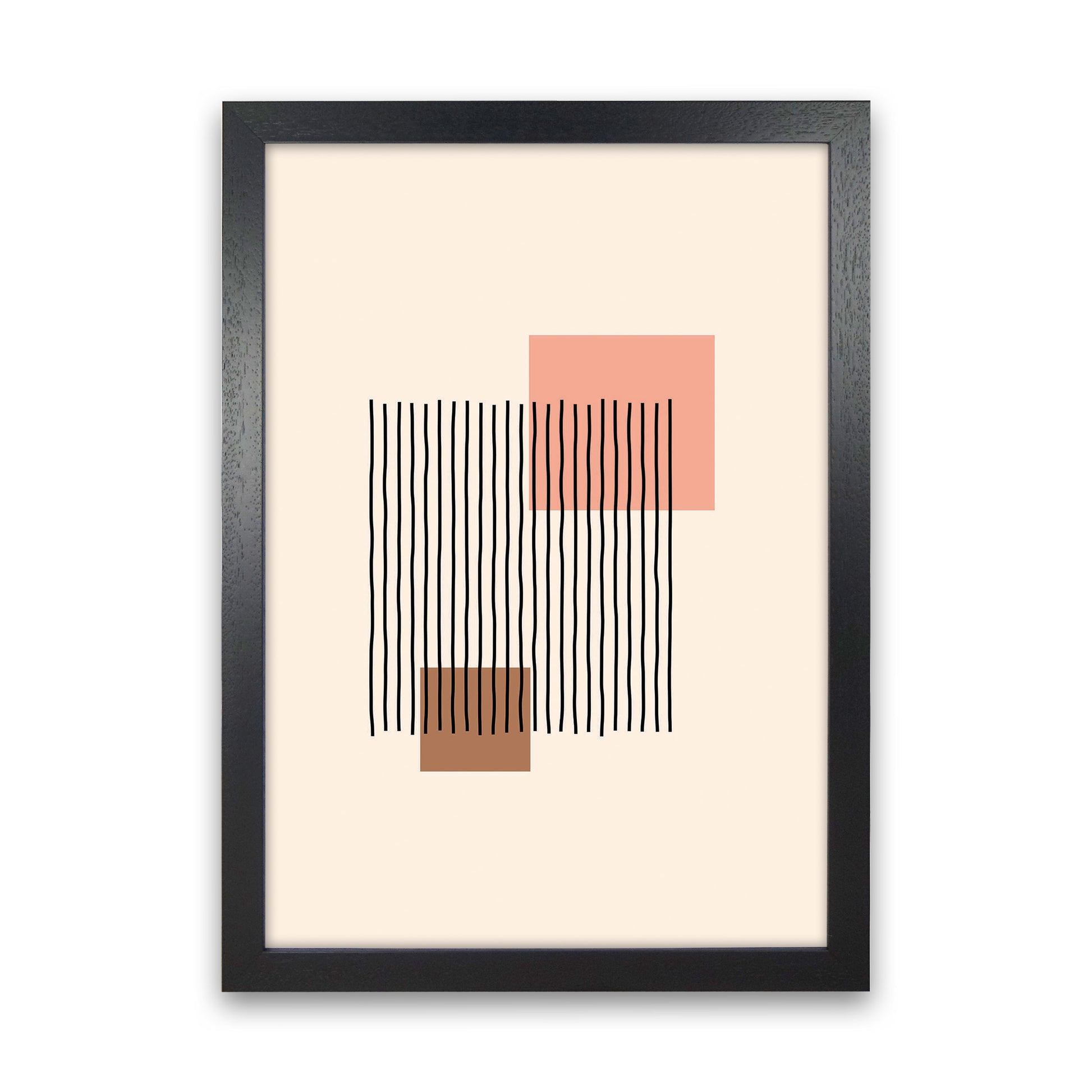 Geometric Abstract Shapes IIII Art Print by Jason Stanley Black Grain