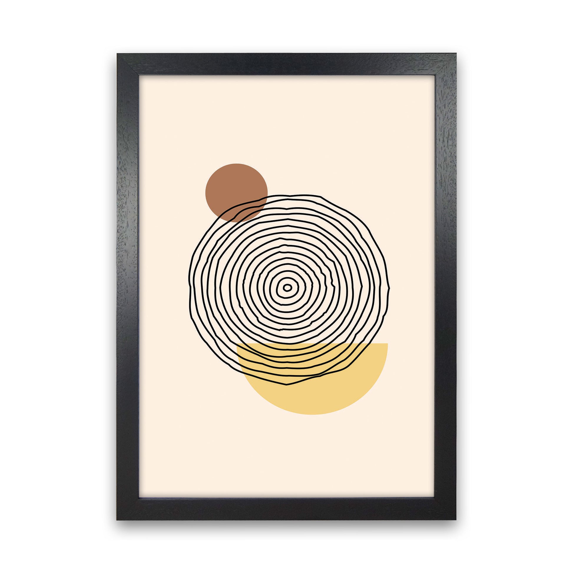 Geometric Abstract Shapes III Art Print by Jason Stanley Black Grain