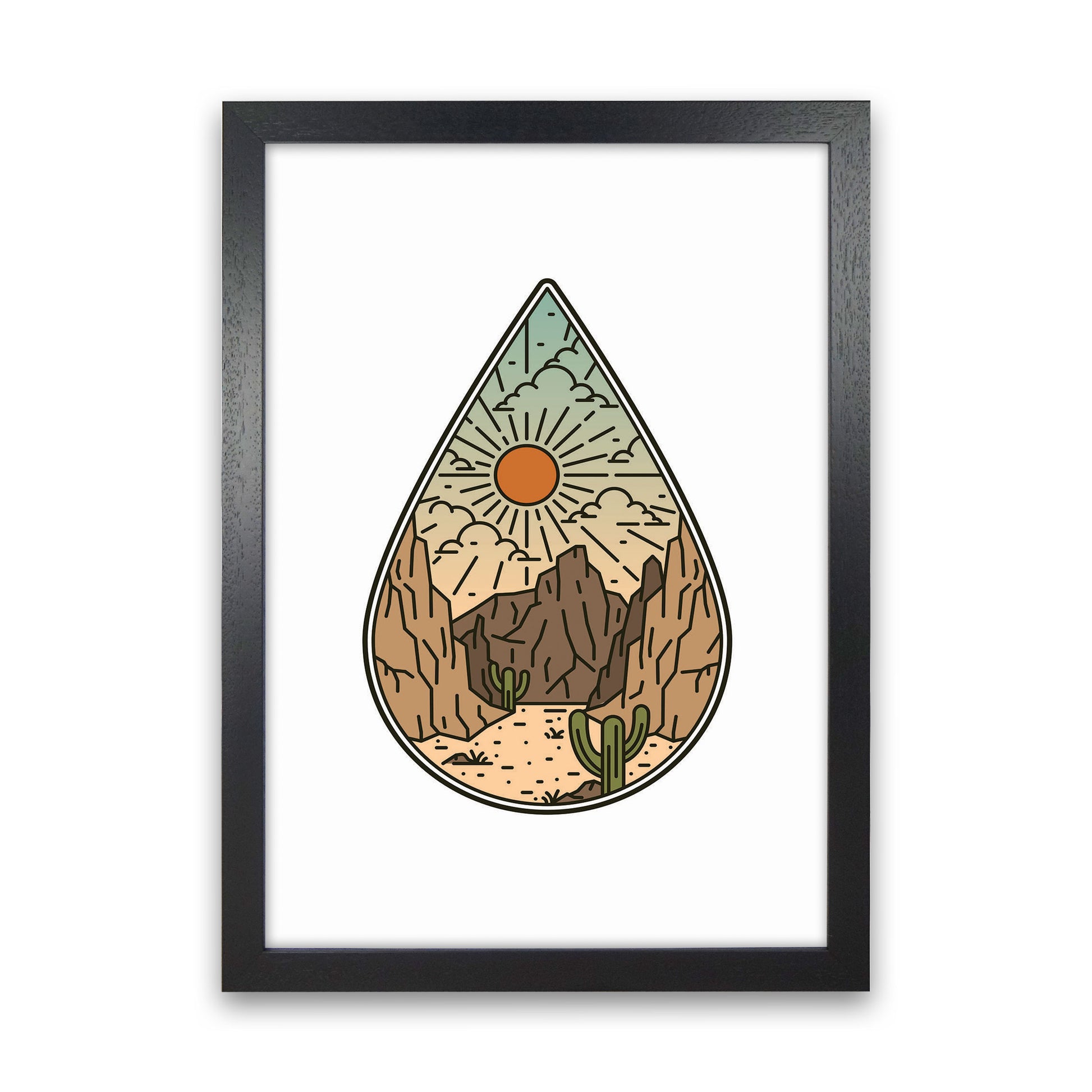 Desert Vibes II Art Print by Jason Stanley Black Grain