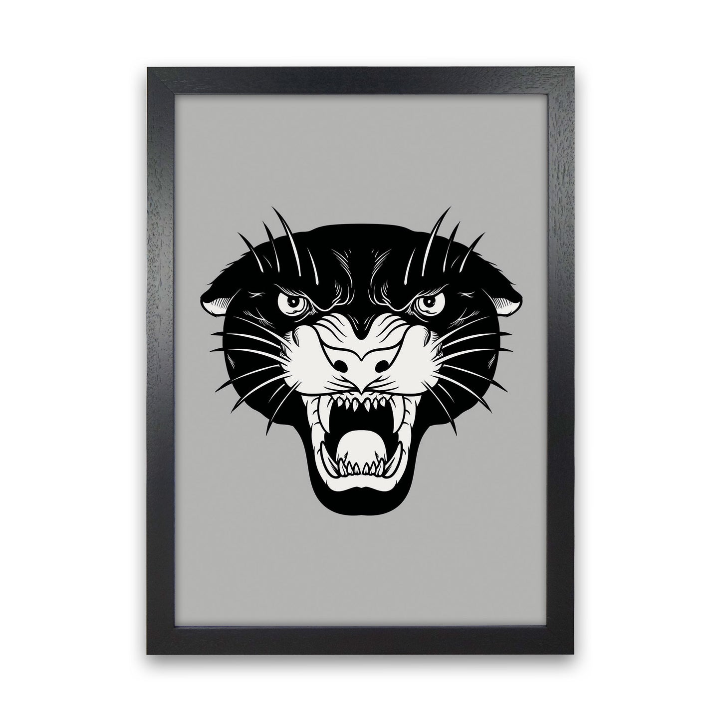 Vintage Panther Art Print by Jason Stanley Black Grain