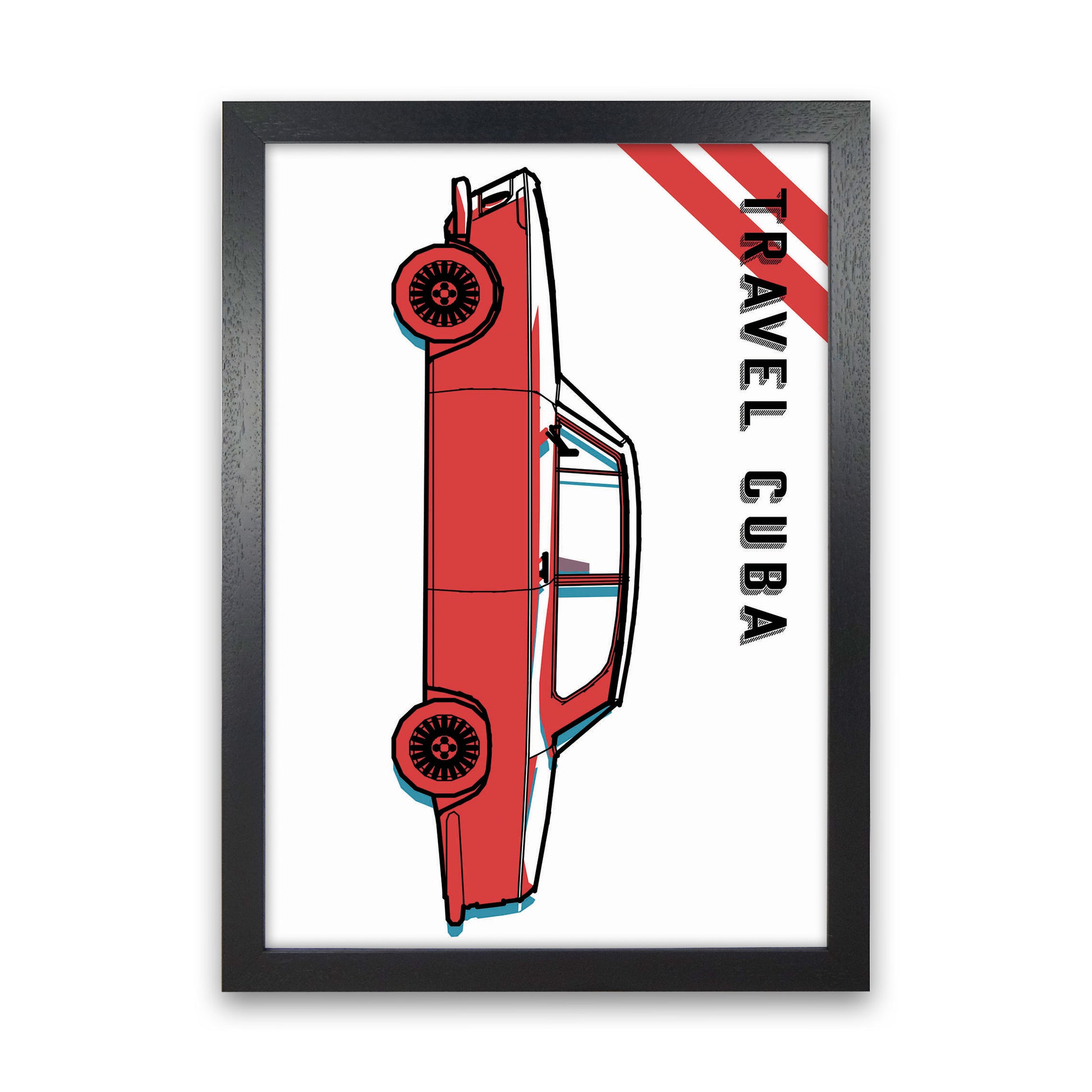 Travel Cuba Art Print by Jason Stanley Black Grain