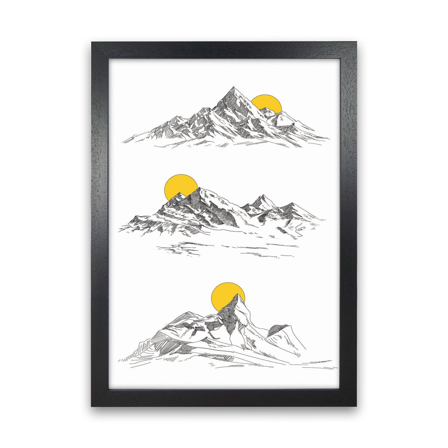 Sunny Mountains Art Print by Jason Stanley Black Grain