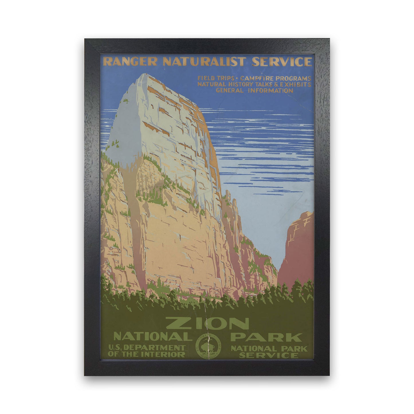 Zion National Park Art Print by Jason Stanley Black Grain