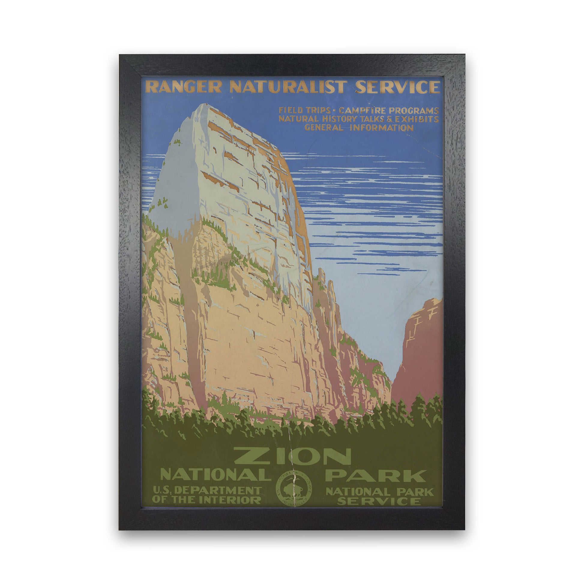 Zion National Park Art Print by Jason Stanley Black Grain