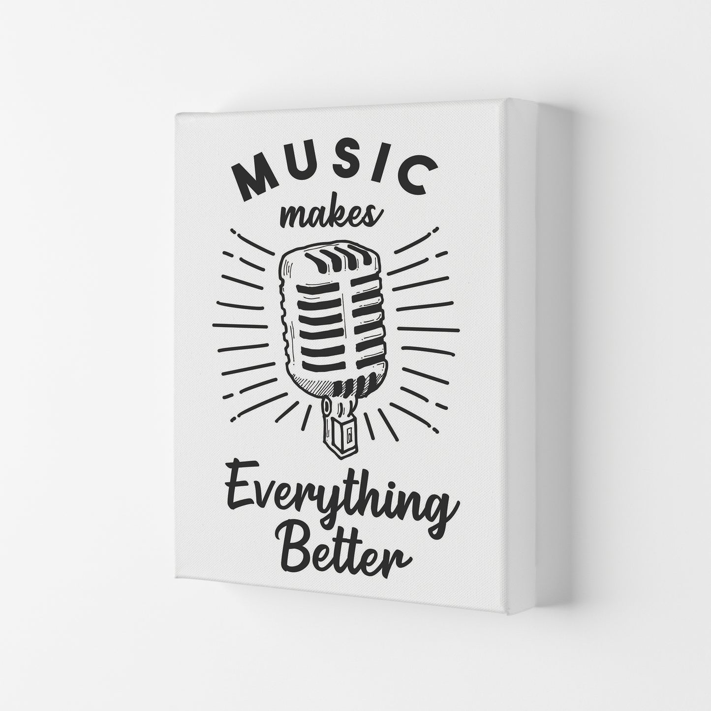Music Makes Everything Better Art Print by Jason Stanley Canvas