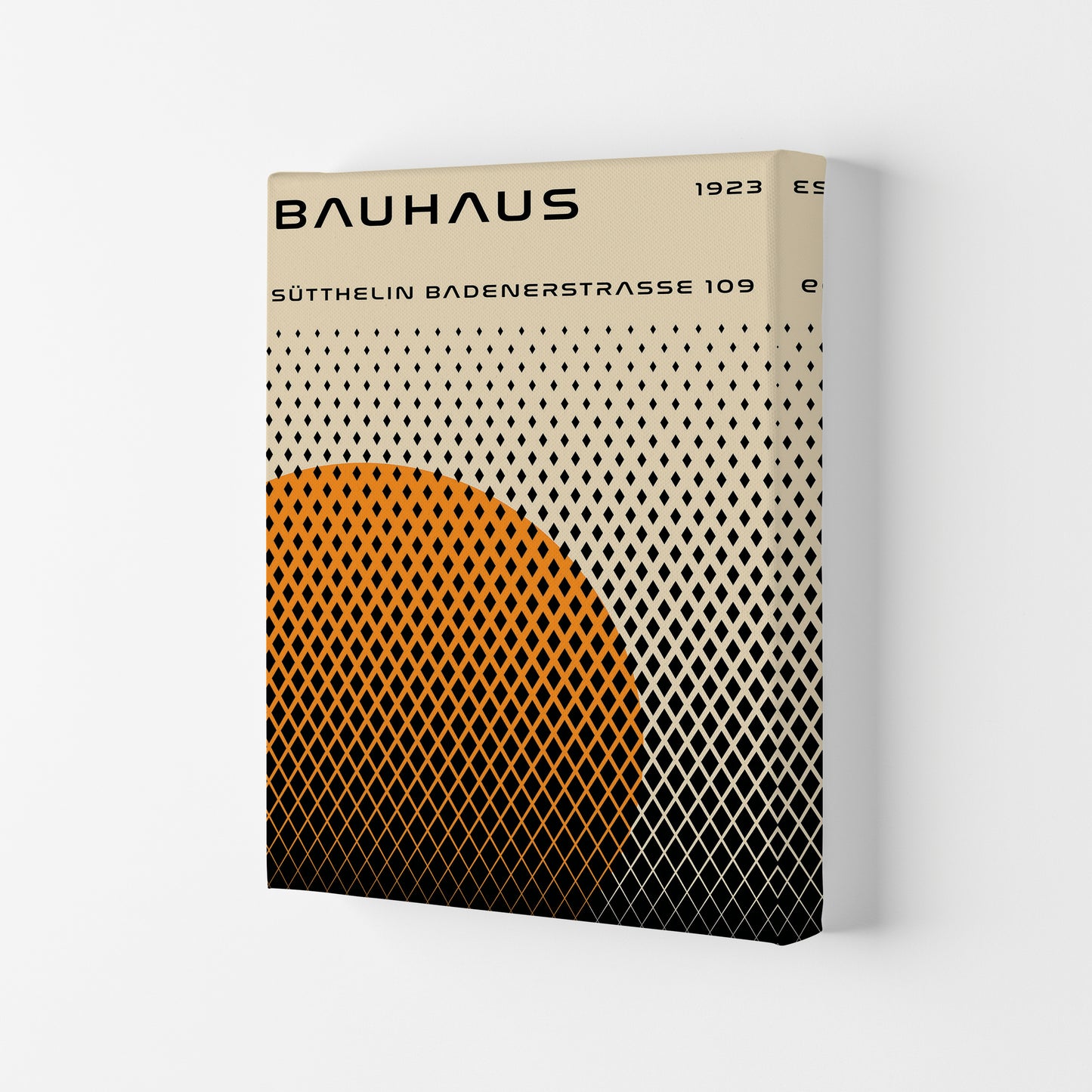 Bauhaus Geometric Yellow Art Print by Jason Stanley Canvas