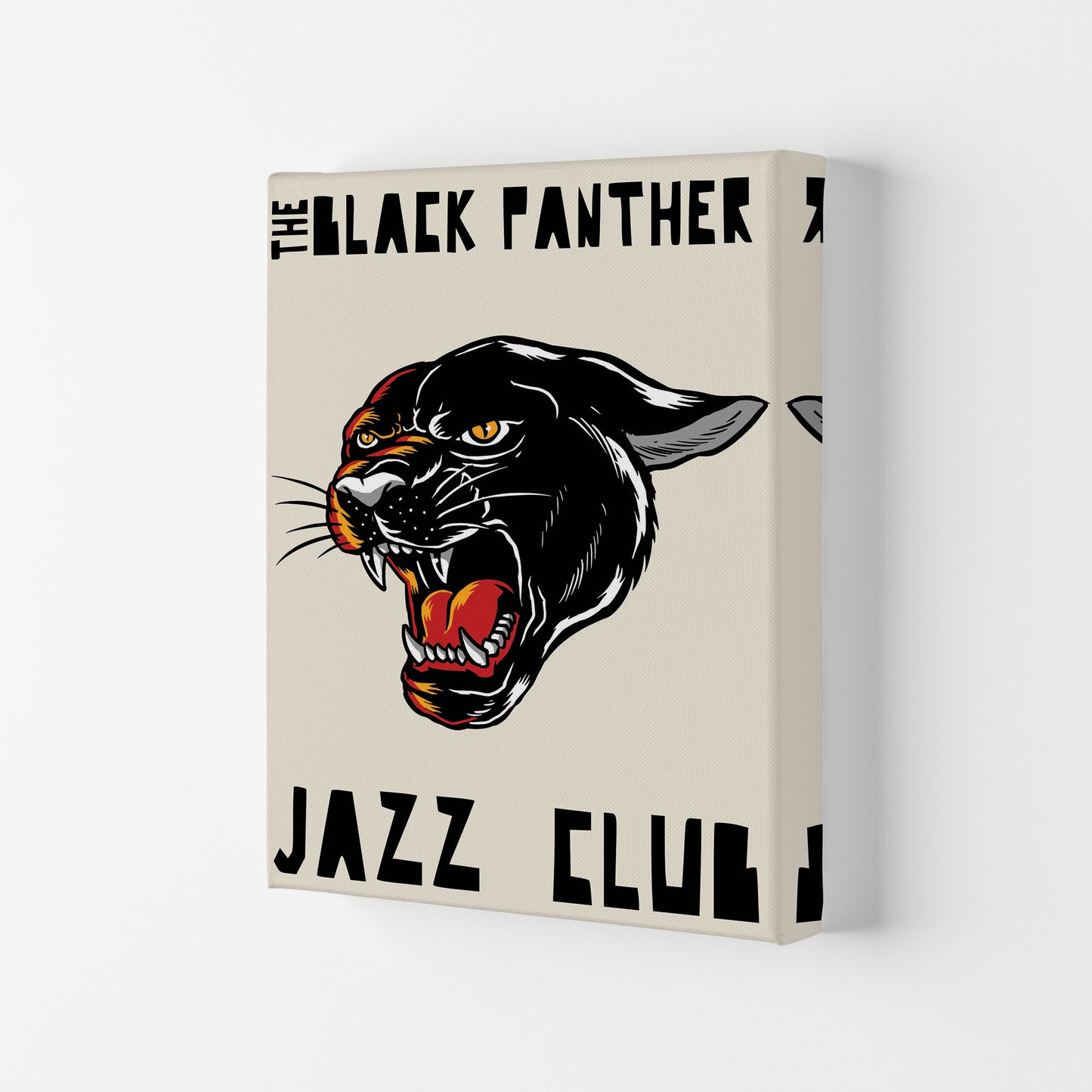 Black Panther Jazz Club Art Print by Jason Stanley Canvas