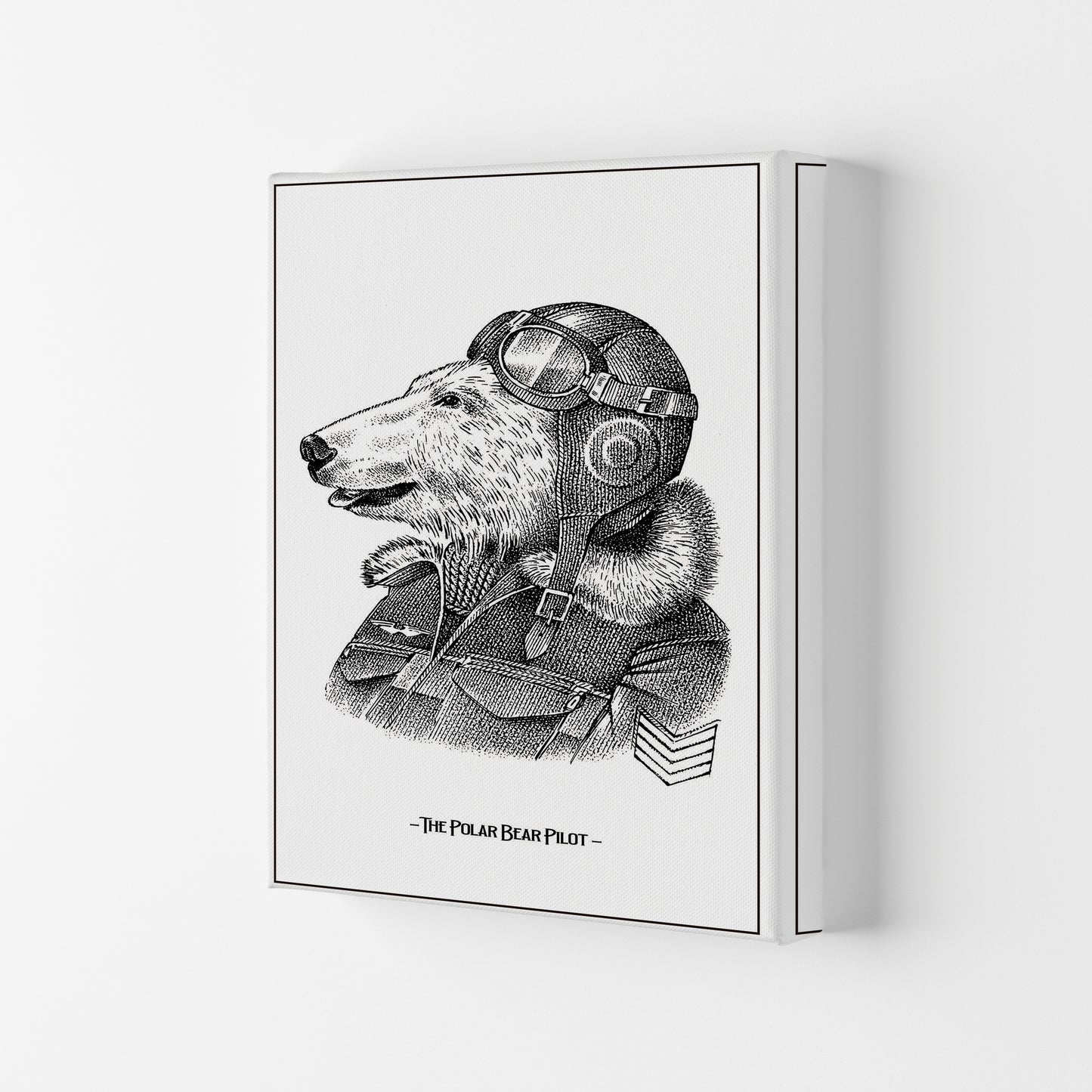 The Poler Bear Pilot Art Print by Jason Stanley Canvas