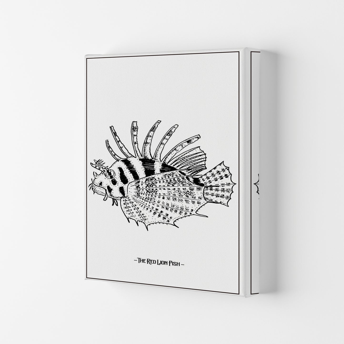 The Red Lion Fish Art Print by Jason Stanley Canvas