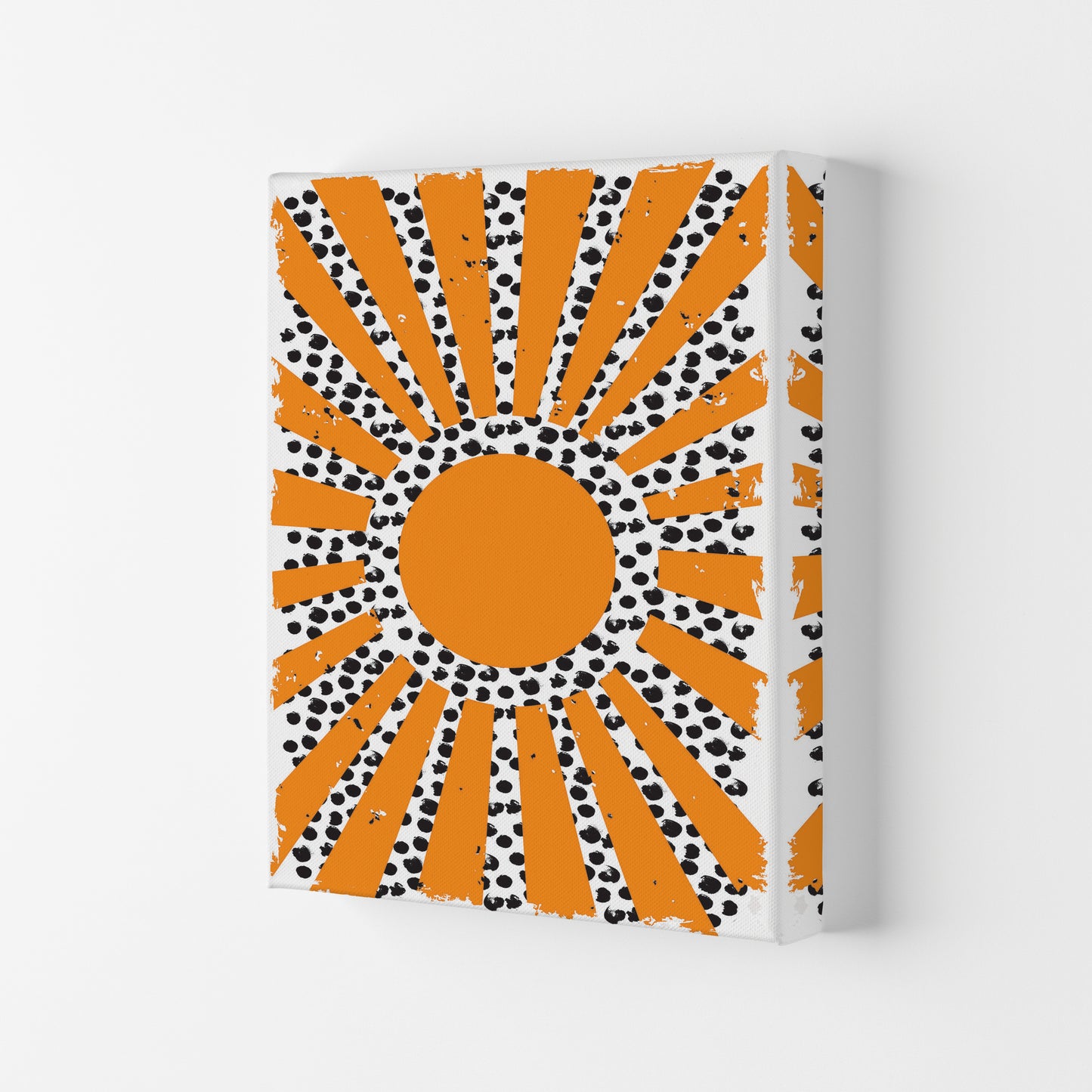 70's Inspired Sun Art Print by Jason Stanley Canvas