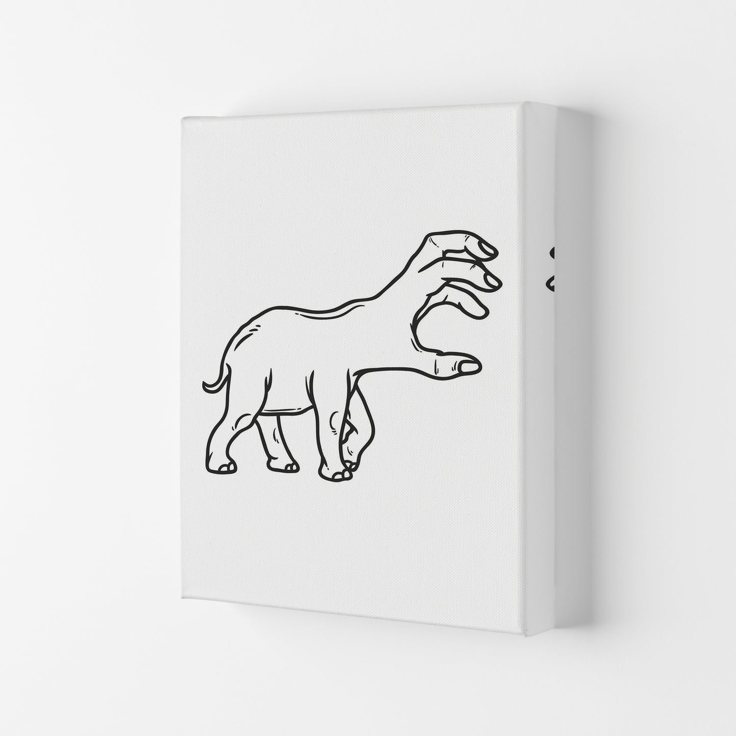 Hand-Head Art Print by Jason Stanley Canvas