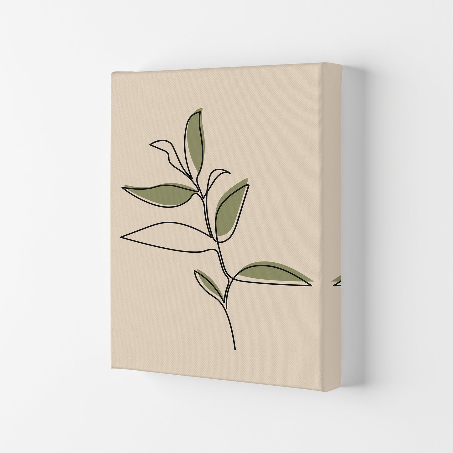 Abstract One Line Leaf Drawing I Art Print by Jason Stanley Canvas