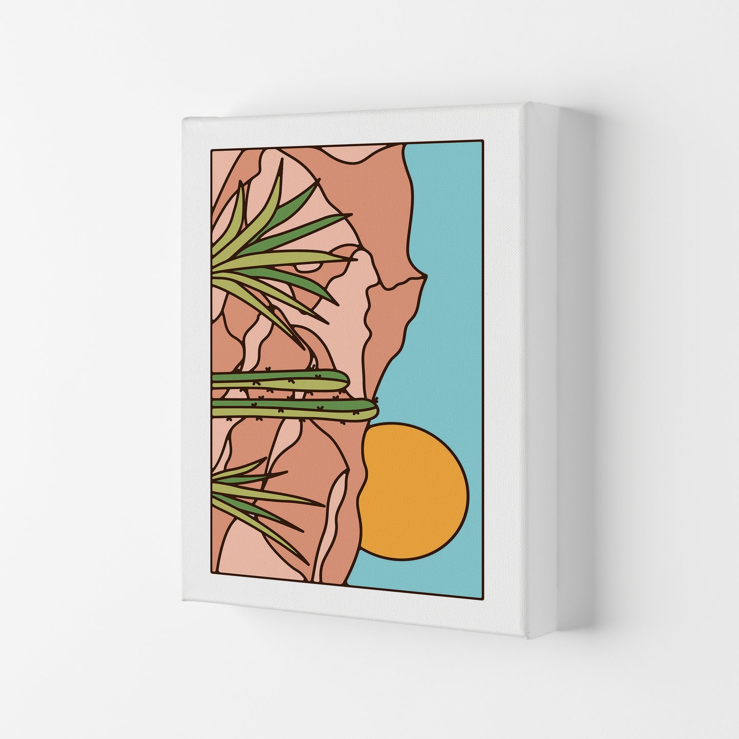 Minimal Desert Sunset Landscape Art Print by Jason Stanley Canvas