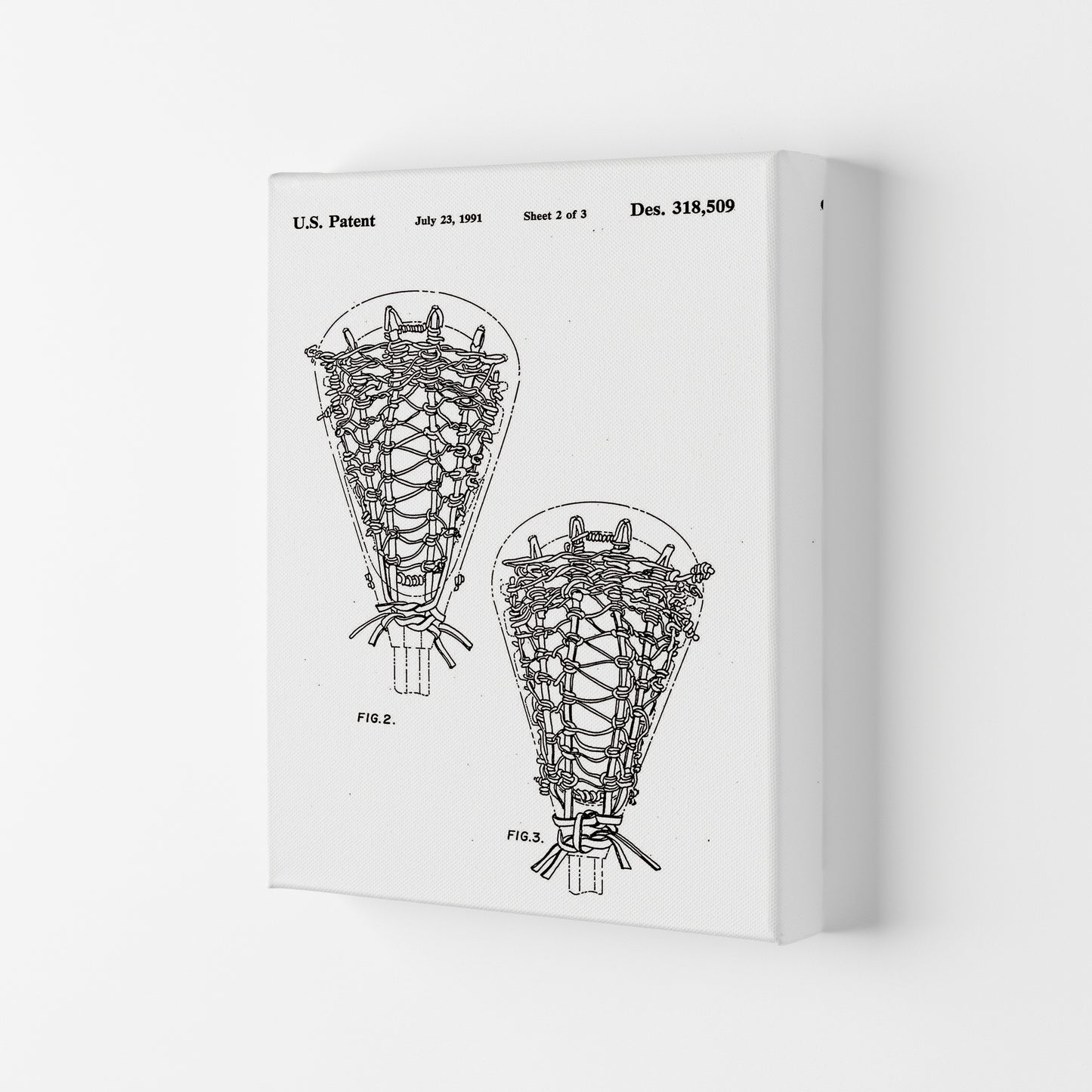 Lacross Stick Patent Art Print by Jason Stanley Canvas