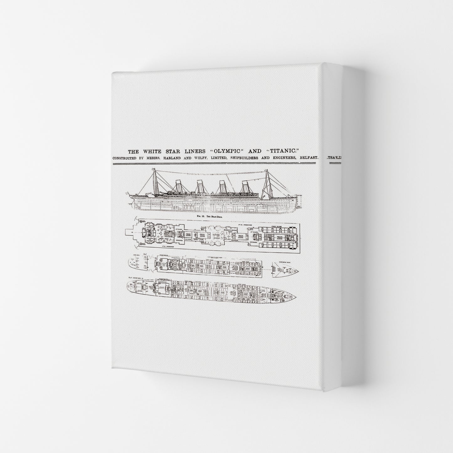 Titanic Patent 2 Art Print by Jason Stanley Canvas