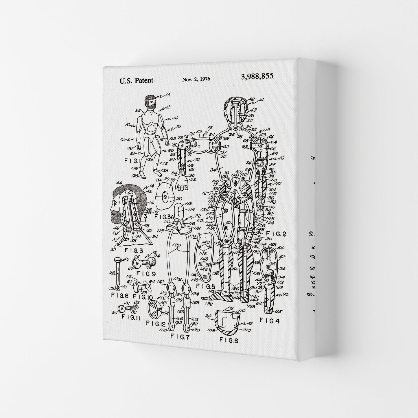 Kids Toy Patent Art Print by Jason Stanley Canvas