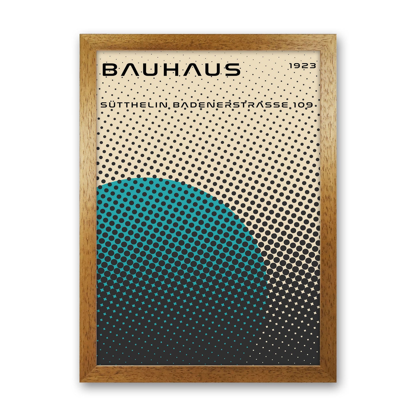 Bauhaus Geometric Teal Vibe Art Print by Jason Stanley Oak Grain