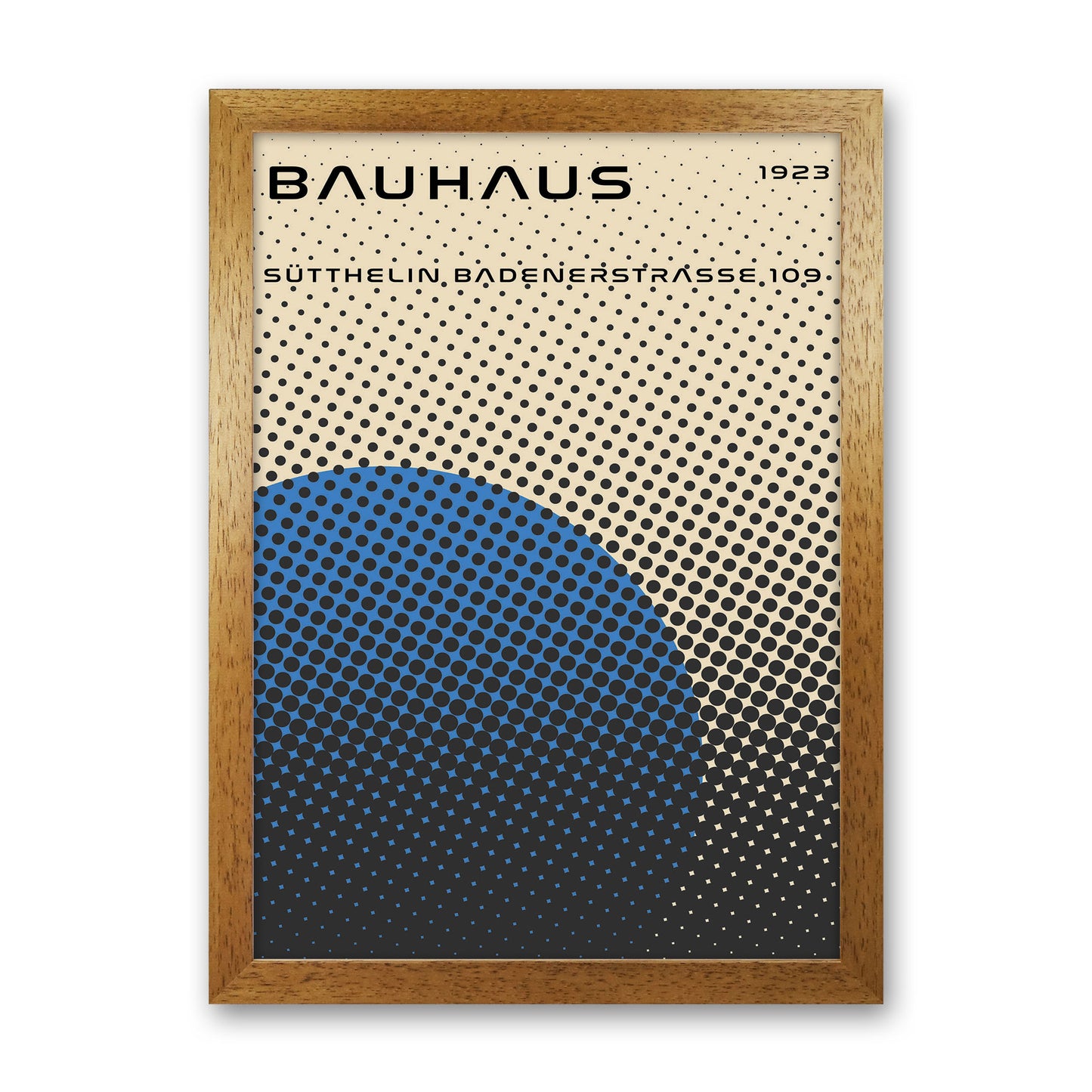 Bauhaus Geometric Blue Vibe Art Print by Jason Stanley Oak Grain