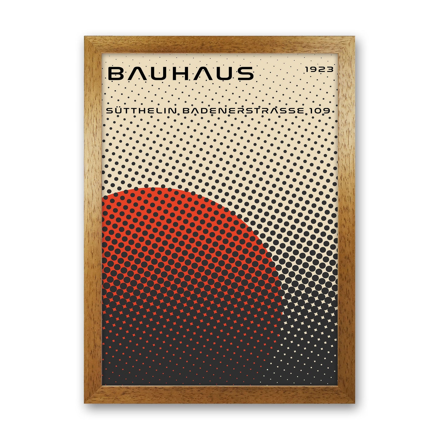 Bauhaus Geometric Red Vibe Art Print by Jason Stanley Oak Grain