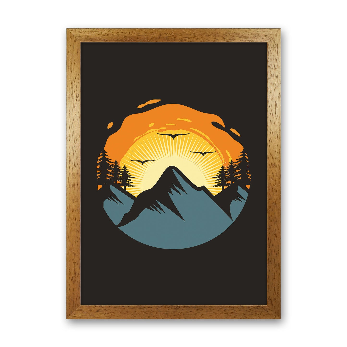 Sensets Are For The Birds Art Print by Jason Stanley Oak Grain