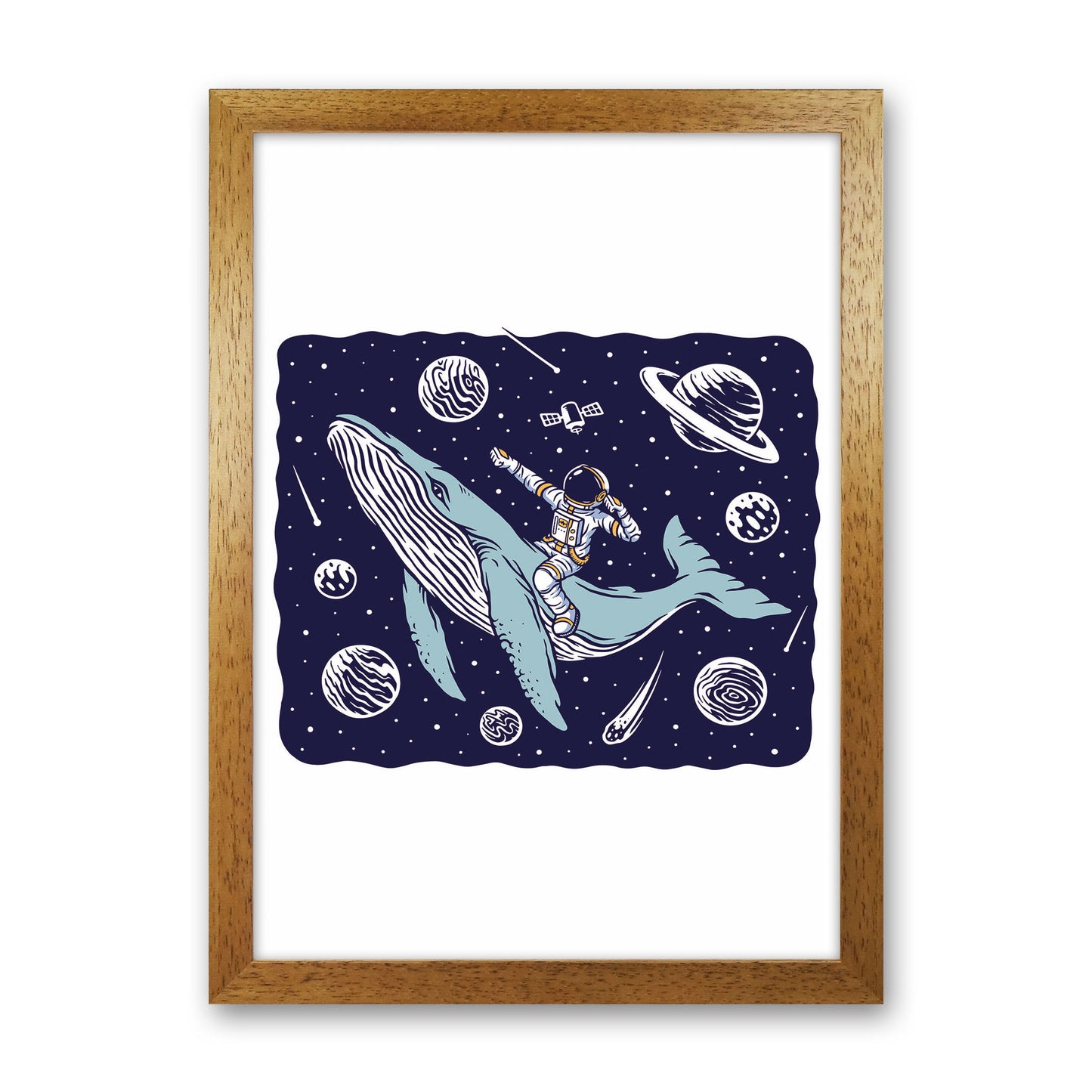 Galactic Whale Rider Art Print by Jason Stanley Oak Grain