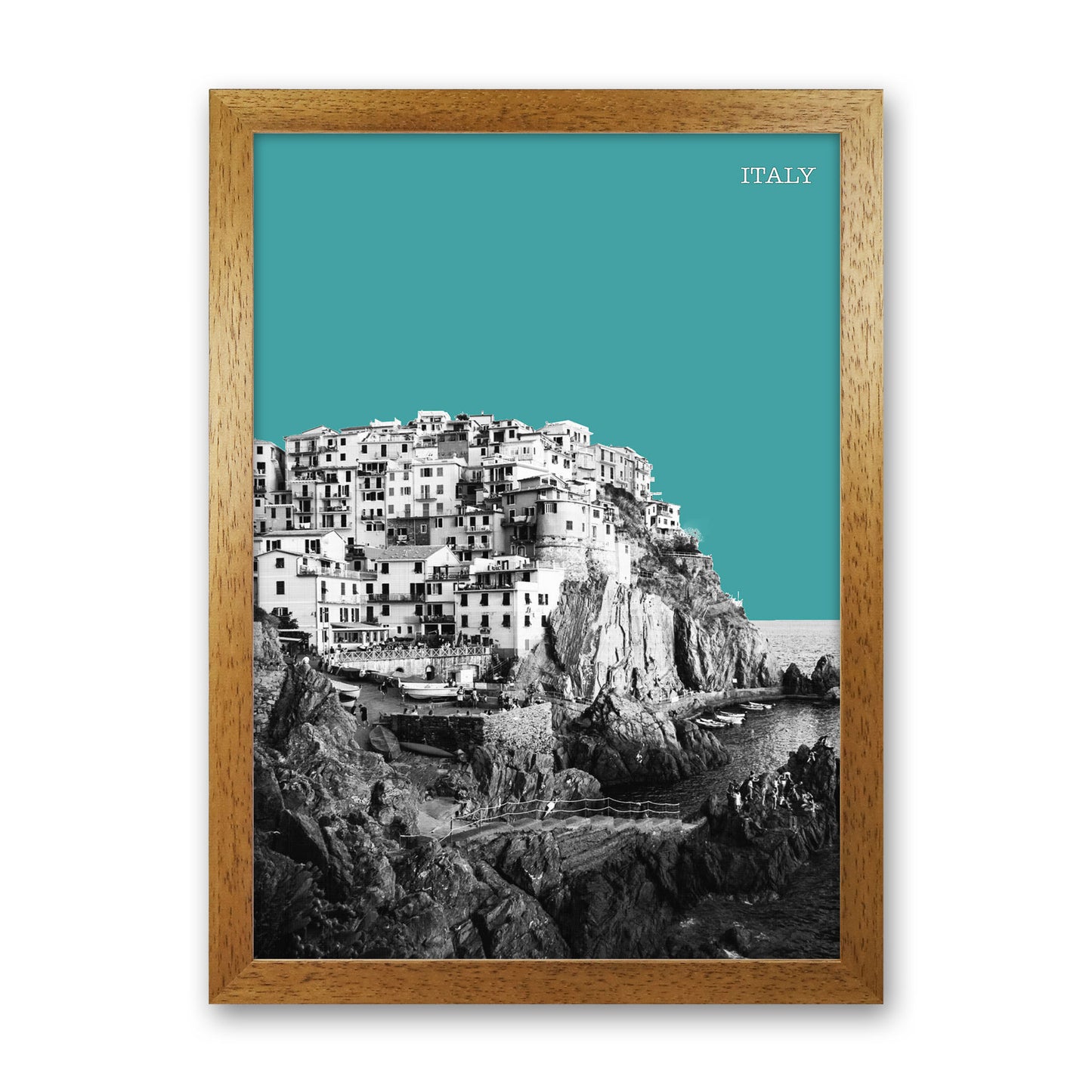 Halftone Italy Blue Art Print by Jason Stanley Oak Grain