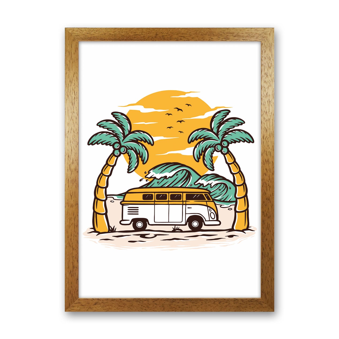 Between Two Palms Art Print by Jason Stanley Oak Grain