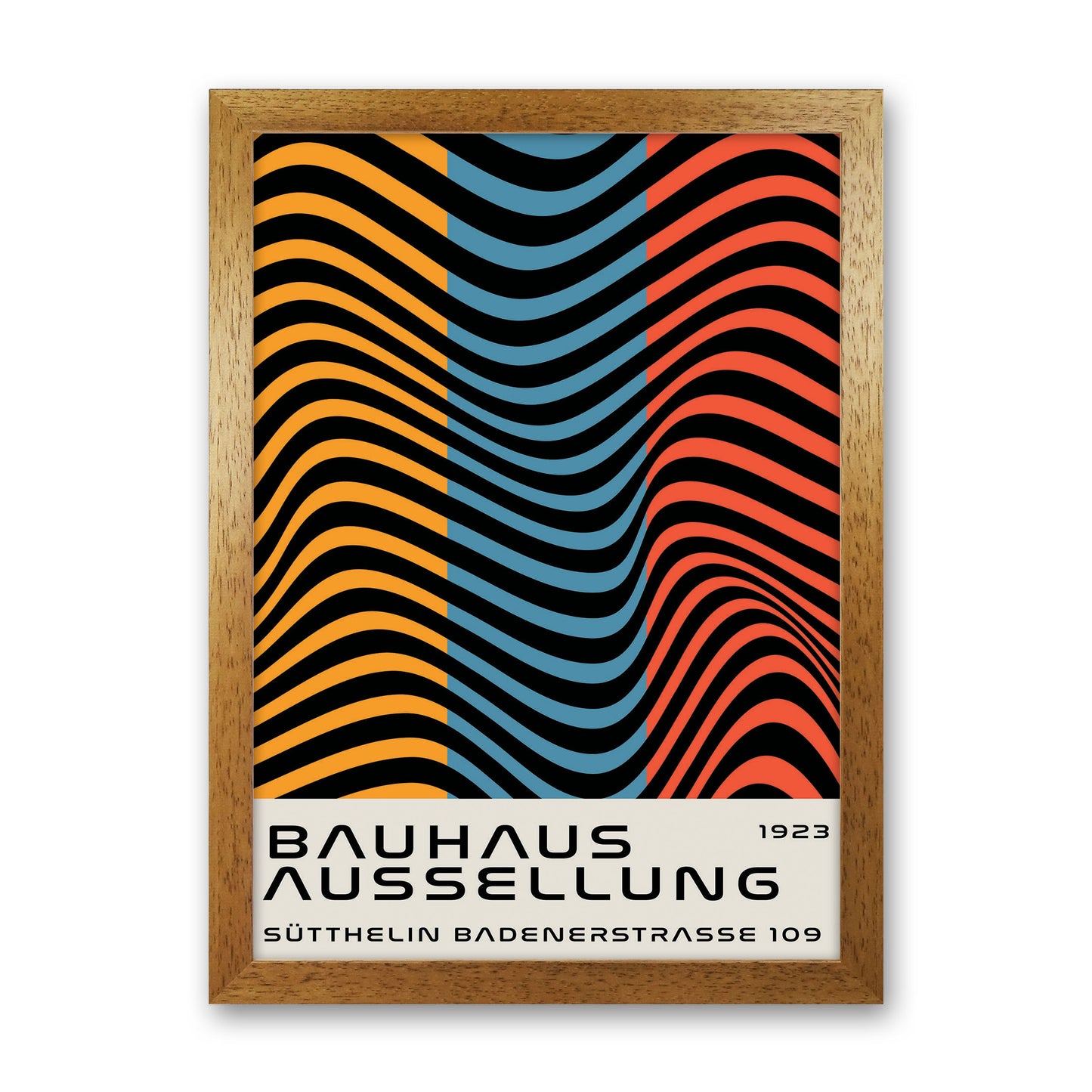Bauhaus Tri-Color Art Print by Jason Stanley Oak Grain