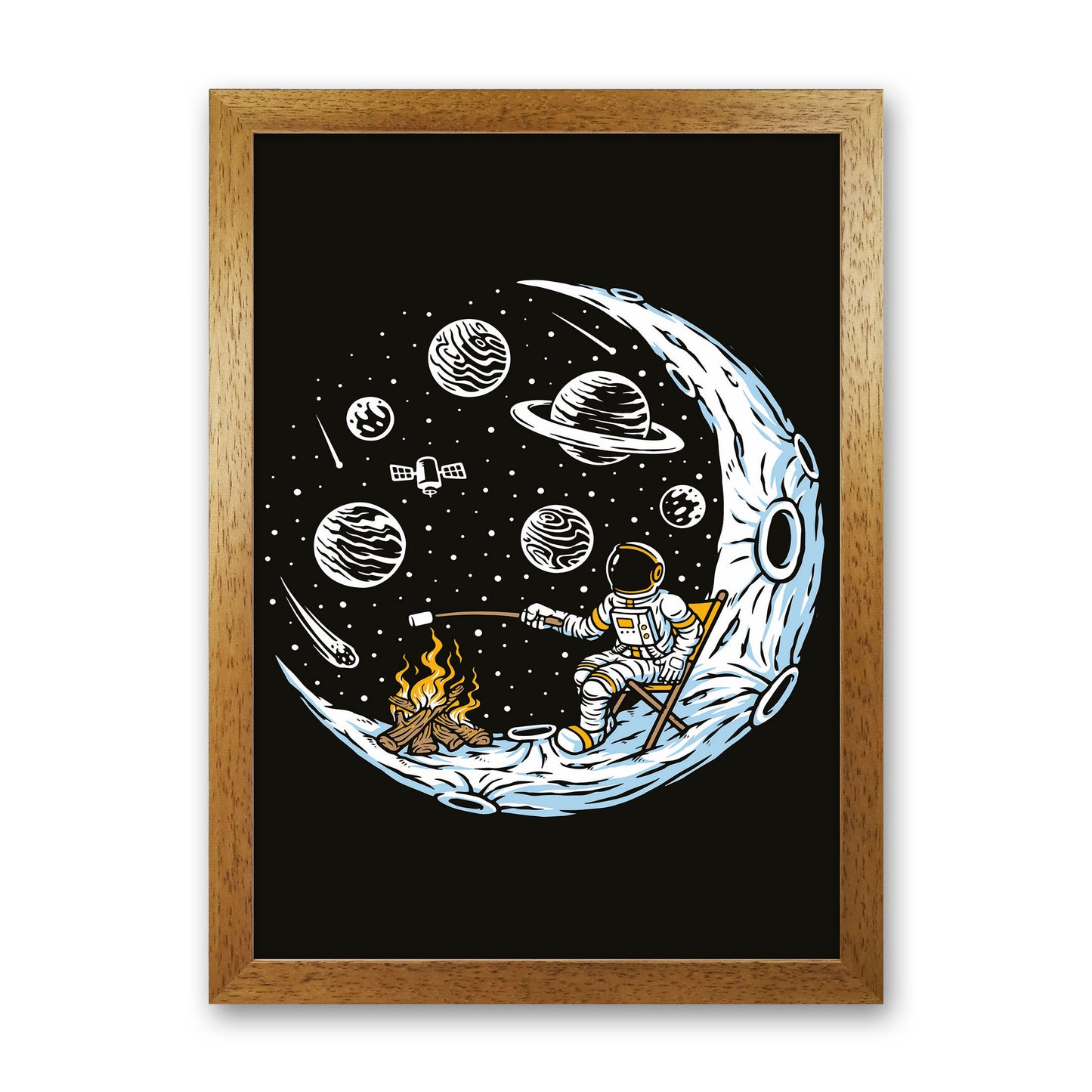 Moon Camp Vibes Art Print by Jason Stanley Oak Grain