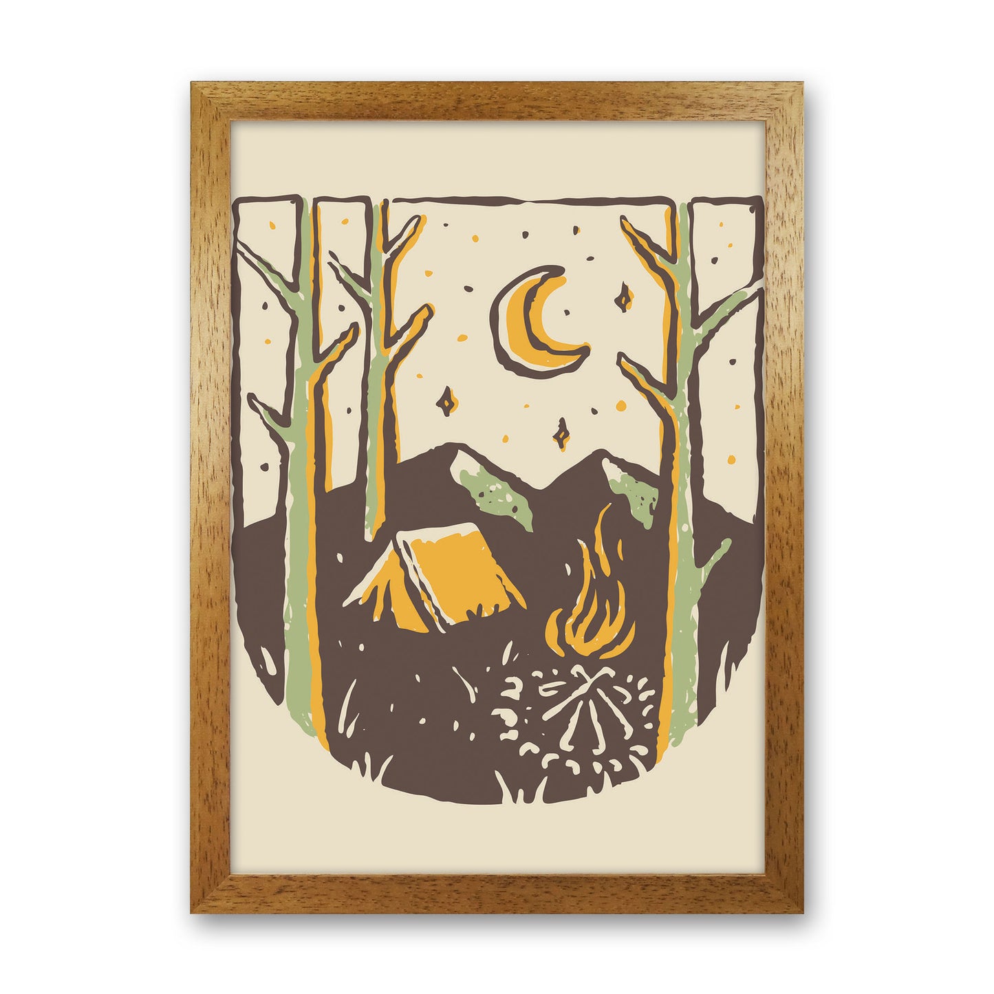 Camp Vibes Only Art Print by Jason Stanley Oak Grain