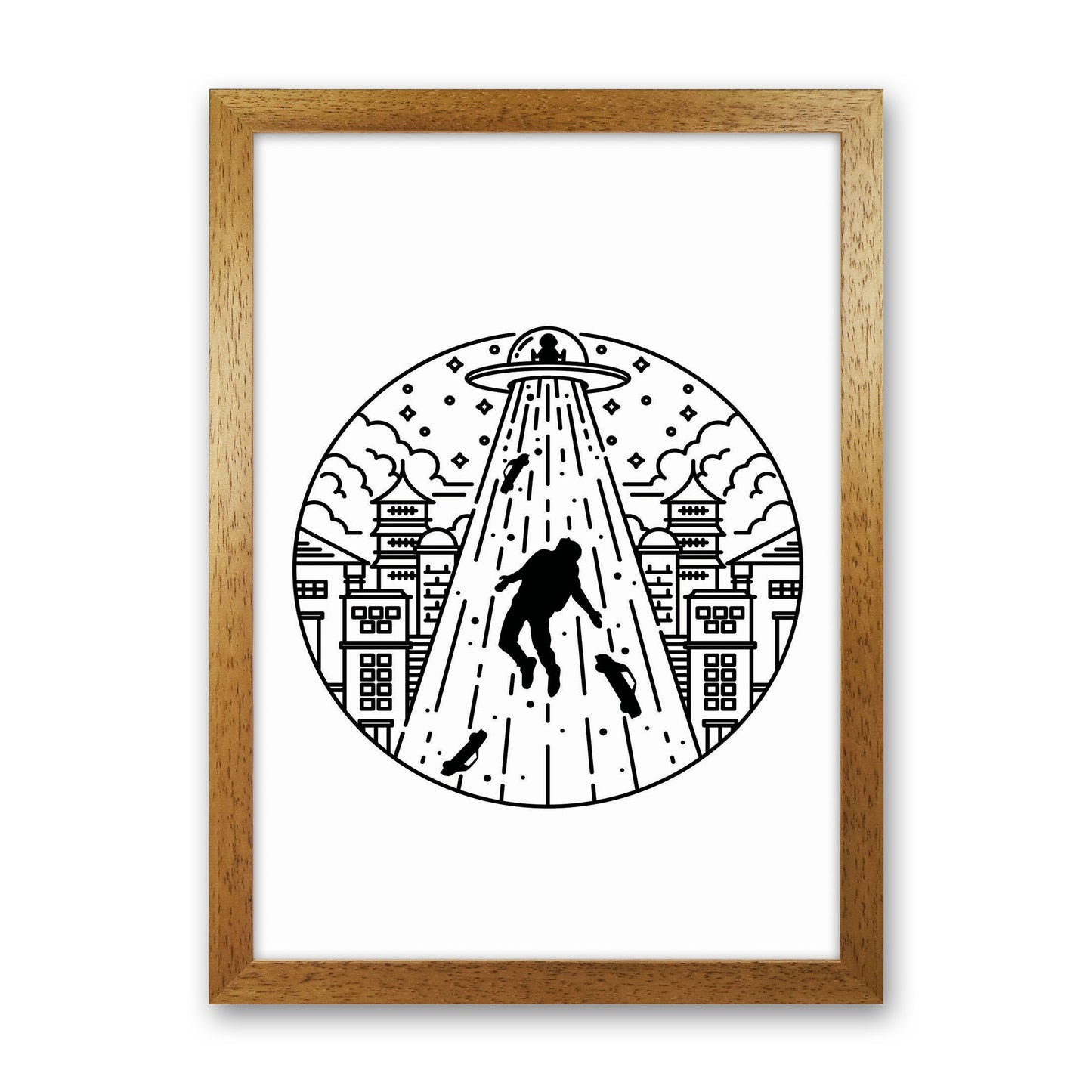 Alien Invasion Art Print by Jason Stanley Oak Grain
