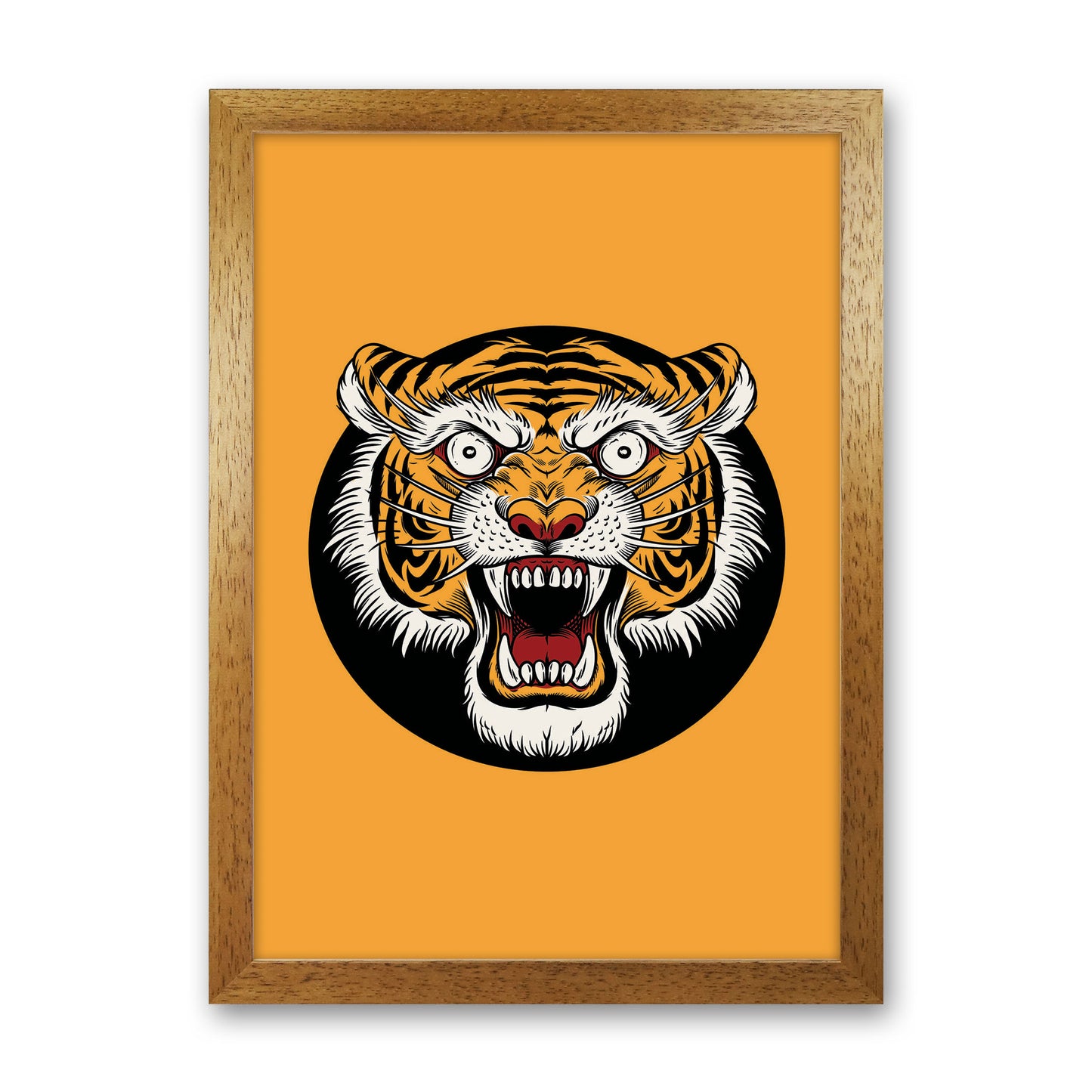 Vintage Tiger Art Print by Jason Stanley Oak Grain