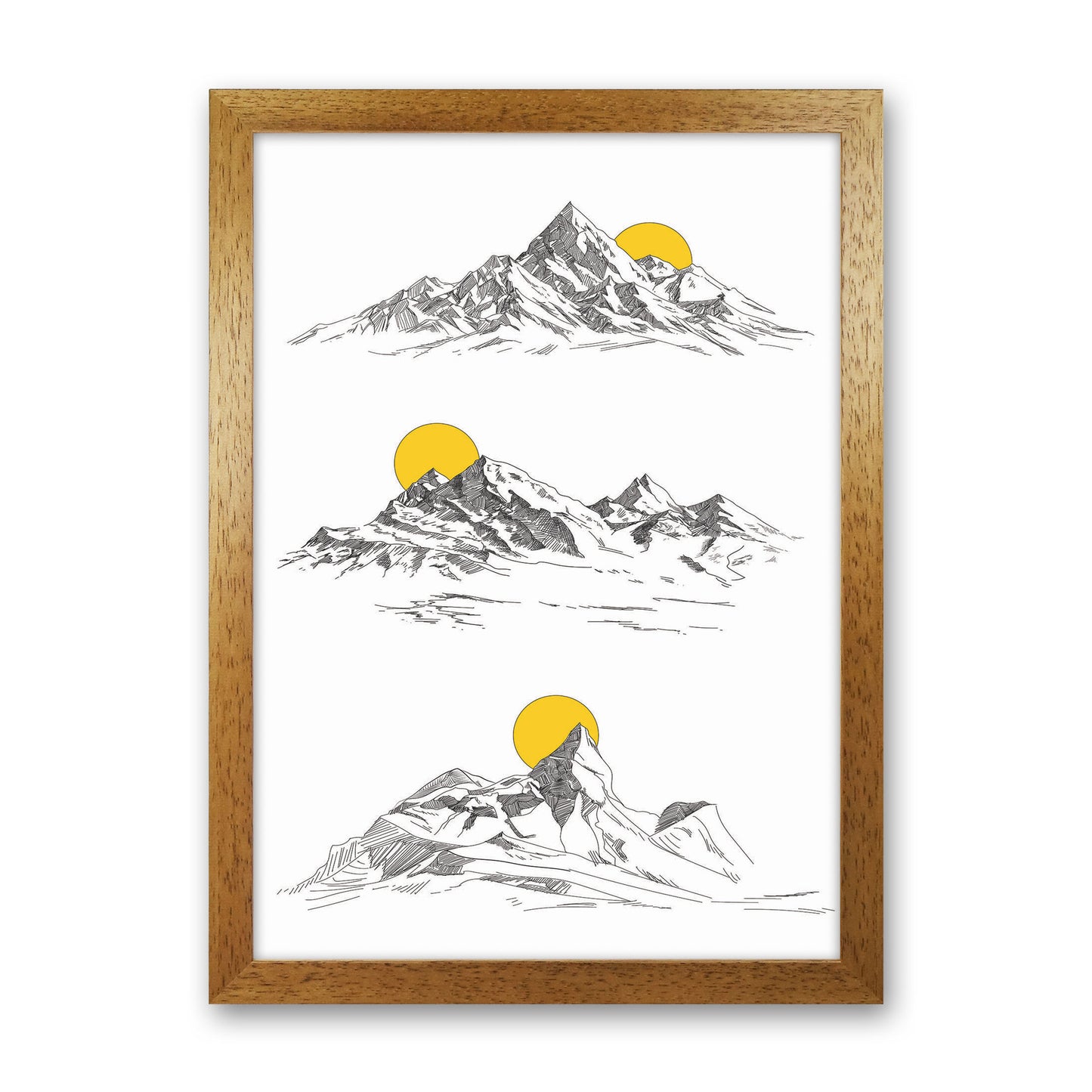 Sunny Mountains Art Print by Jason Stanley Oak Grain