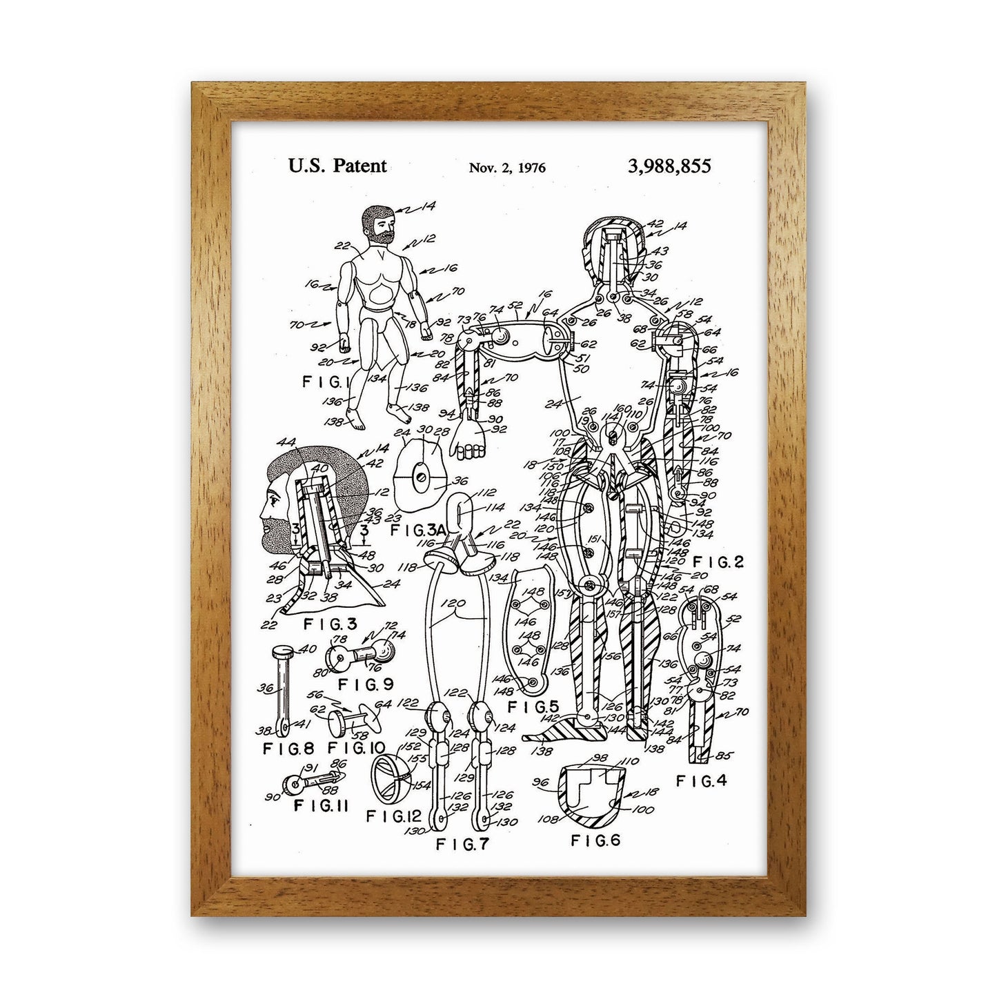 Kids Toy Patent Art Print by Jason Stanley Oak Grain
