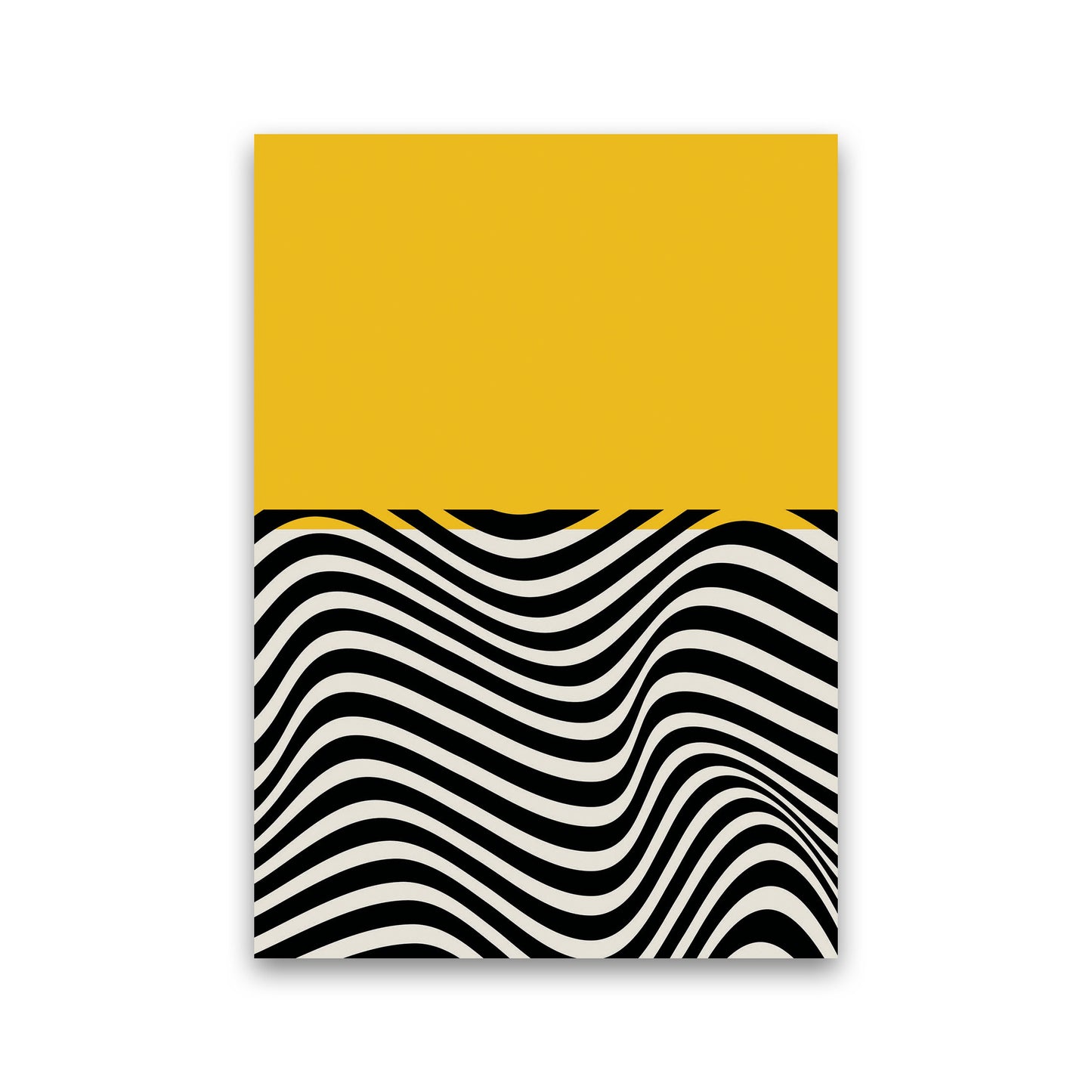 Minimal Abstract Yellow Wave Art Print by Jason Stanley Print Only