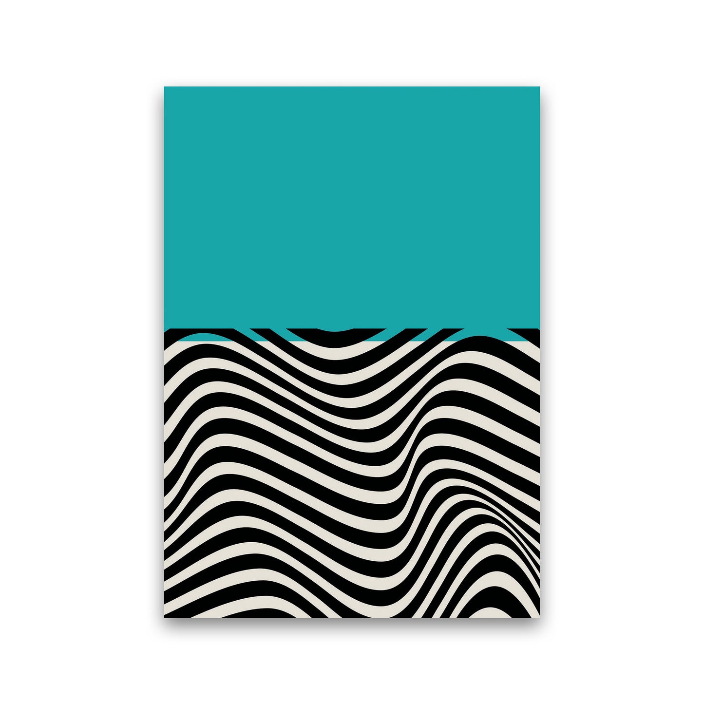 Minimal Abstract Blue Wave Art Print by Jason Stanley Print Only