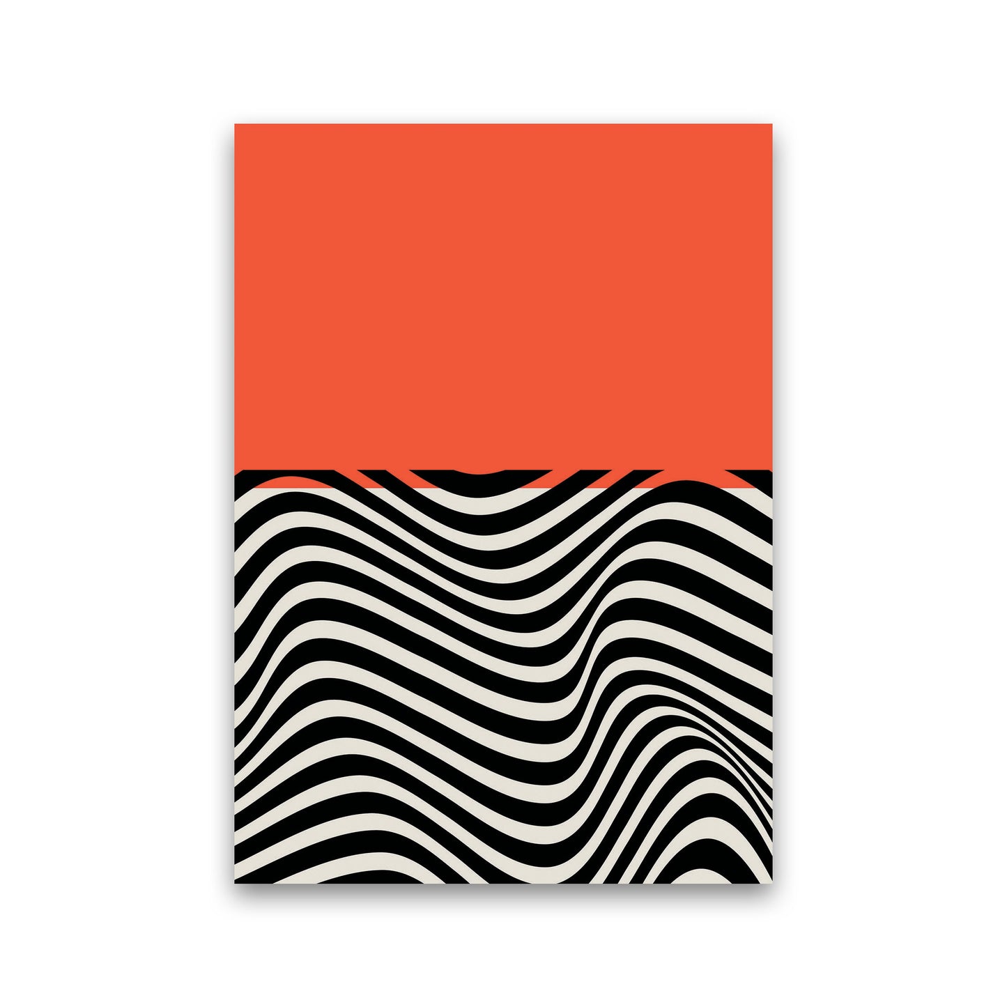 Minimal Abstract Red Wave Art Print by Jason Stanley Print Only
