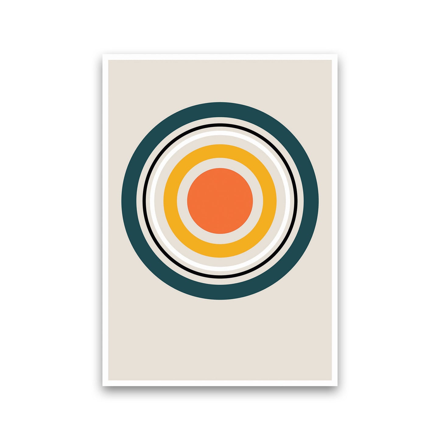 Retro Geometric Circle 3 Art Print by Jason Stanley Print Only