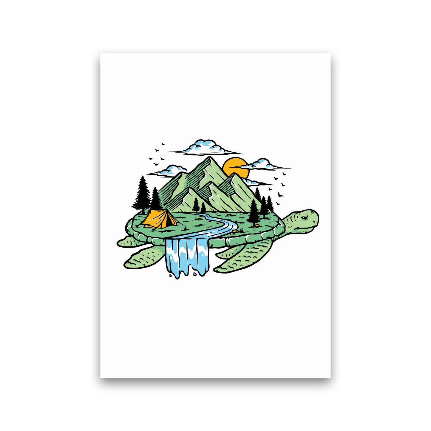 Turtles All The Way Down Art Print by Jason Stanley Print Only