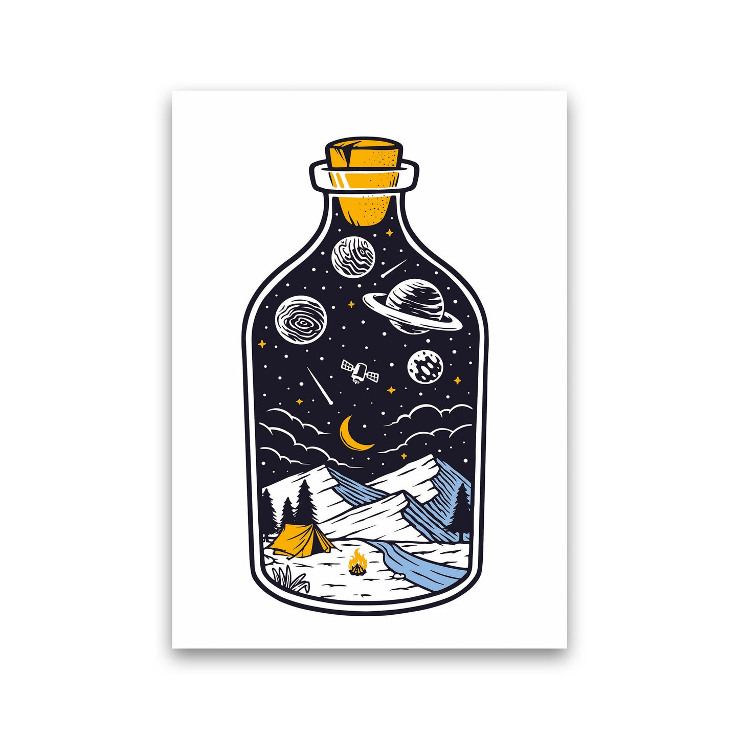 The Universe In A Bottle Art Print by Jason Stanley Print Only