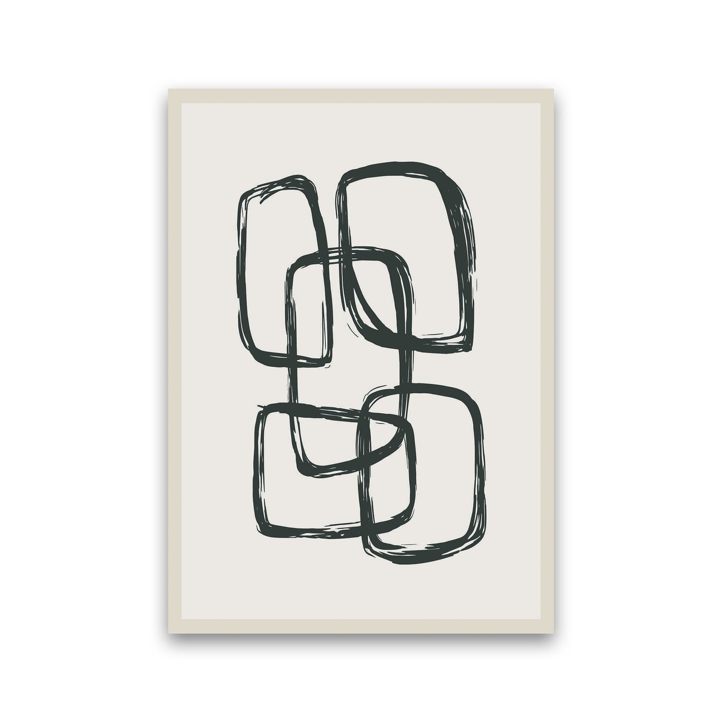 Modern Abstract Shapes 3 Art Print by Jason Stanley Print Only