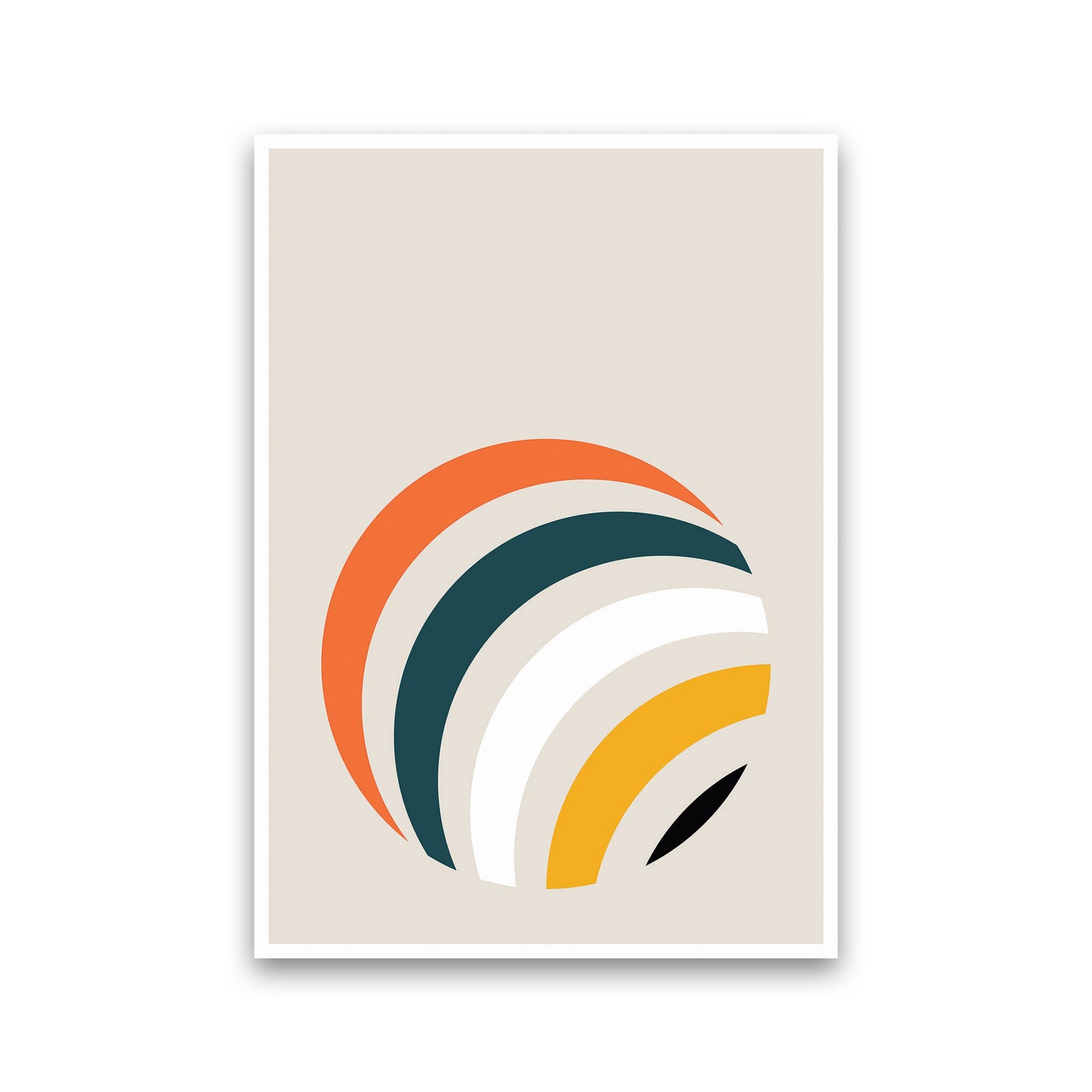 Retro Geometric Circle 1 Art Print by Jason Stanley Print Only