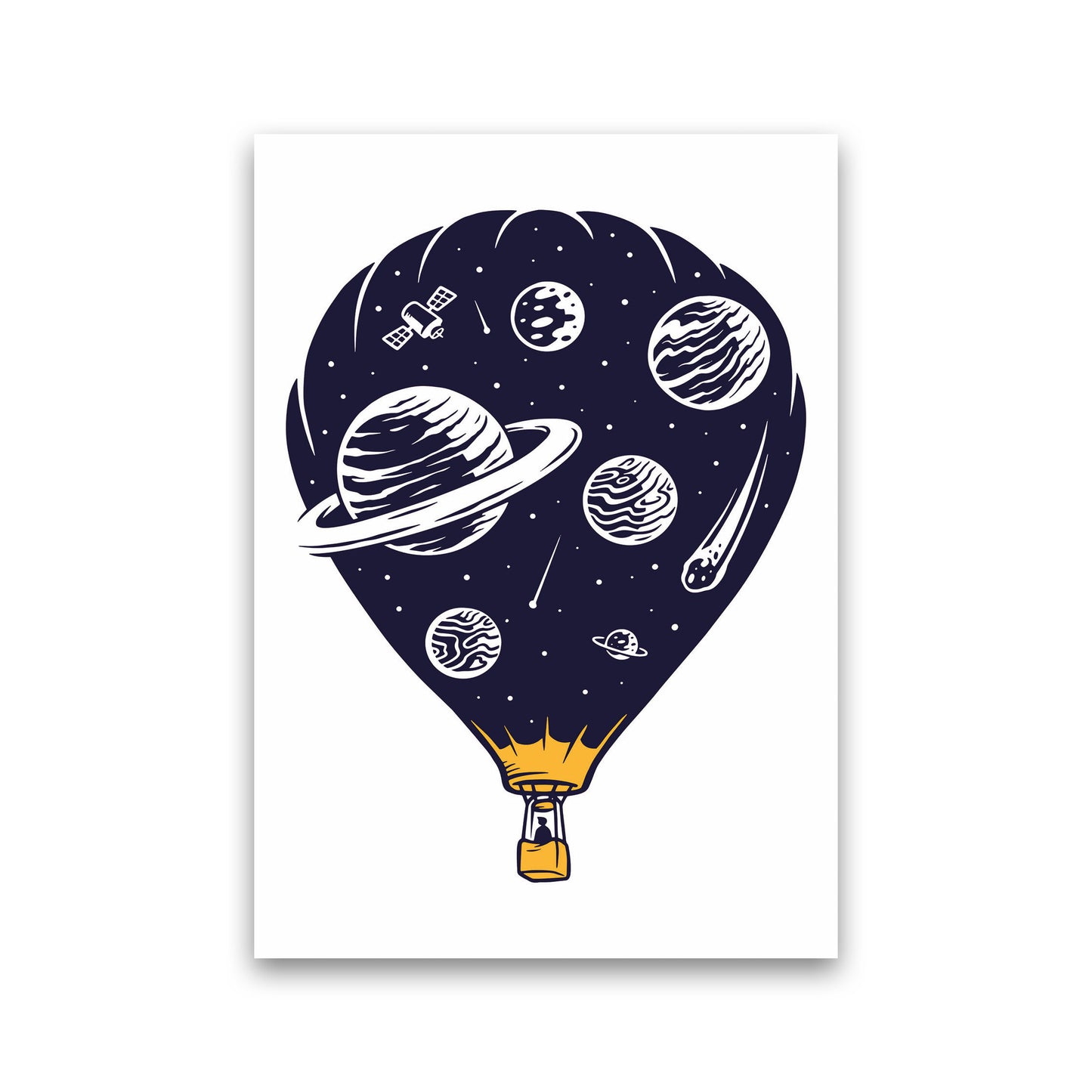 Hot Air Baloon Universe Art Print by Jason Stanley Print Only